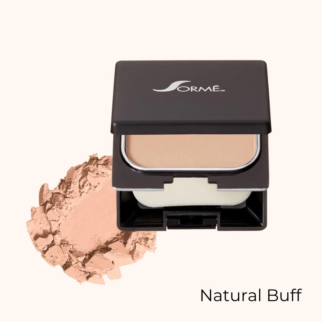 Sorme Cosmetics Believable Finish Powder Foundation - Natural Buff Shade | Oil-Control, Long-Lasting Coverage for Flawless Matte Look | Perfect for Daily Wear & Special Occasions