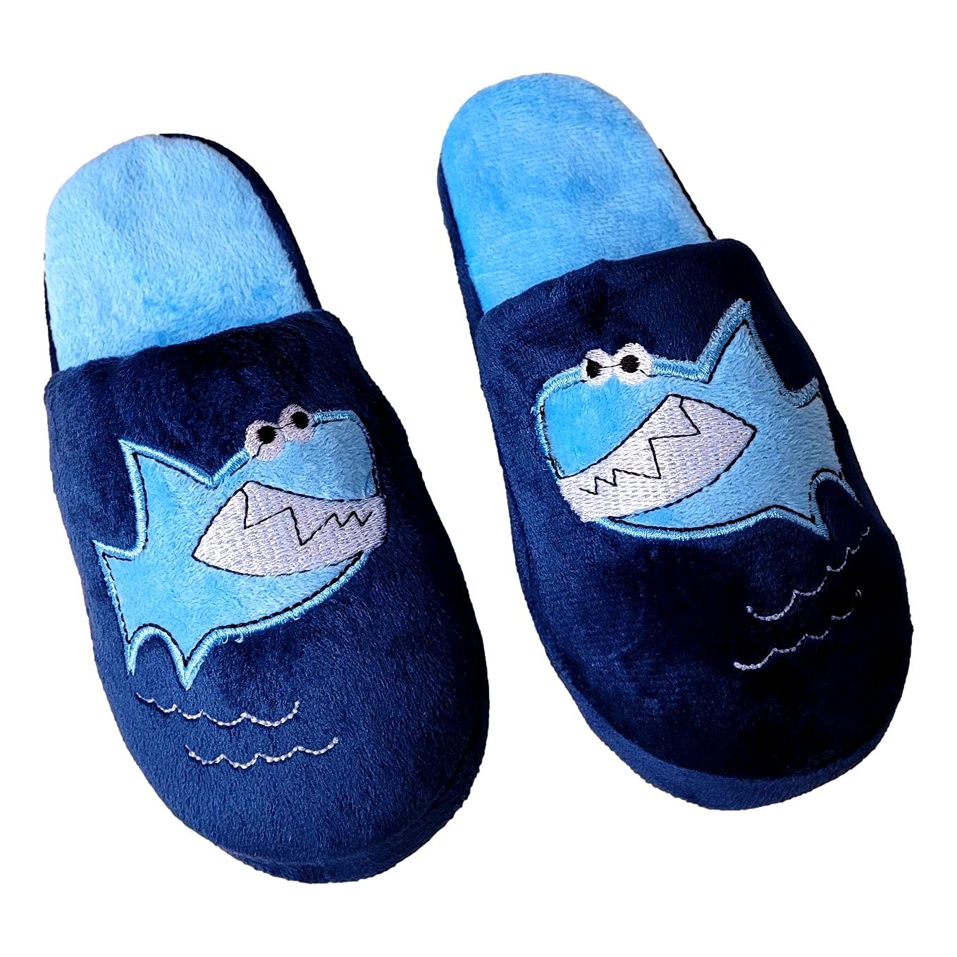 Happy Shark Slippers for Boys - Soft & Comfortable House Shoes for Kids - Perfect for Indoor Play, Lounging & Birthday Gifts