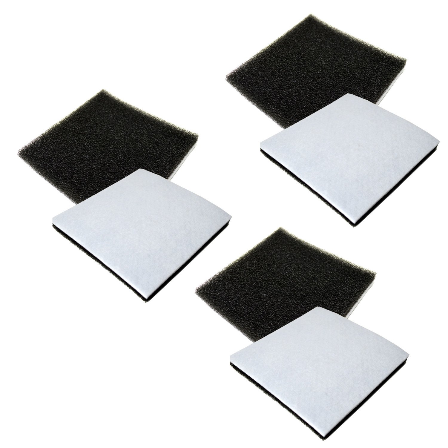 HQRP 6-Pack Replacement Foam Filters Compatible with Kenmore 116.21714, 116.21514, 116.21614, 116.23613 Canister Vacuum Cleaners - High Efficiency Dust Filtration for Pet Hair, Allergies & Deep Cleaning