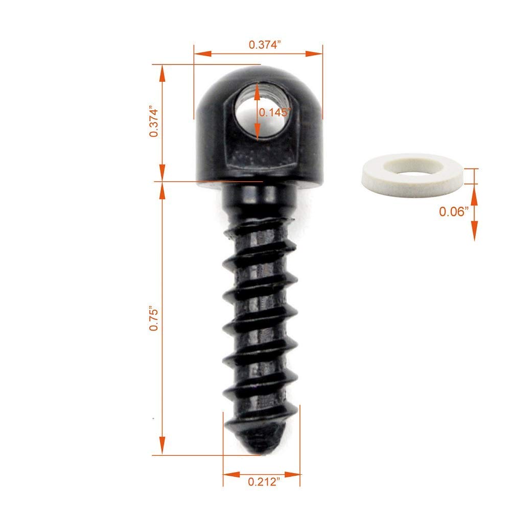 NEWVAVA YYHJ SHWEAPY 1 Inch Sling Swivel Studs - Gun Sling Mounting Kit with Wood Screw Studs for Rifles, Shotguns & Hunting Accessories | Perfect for Outdoor Shooting, Hunting & Firearm Maintenance