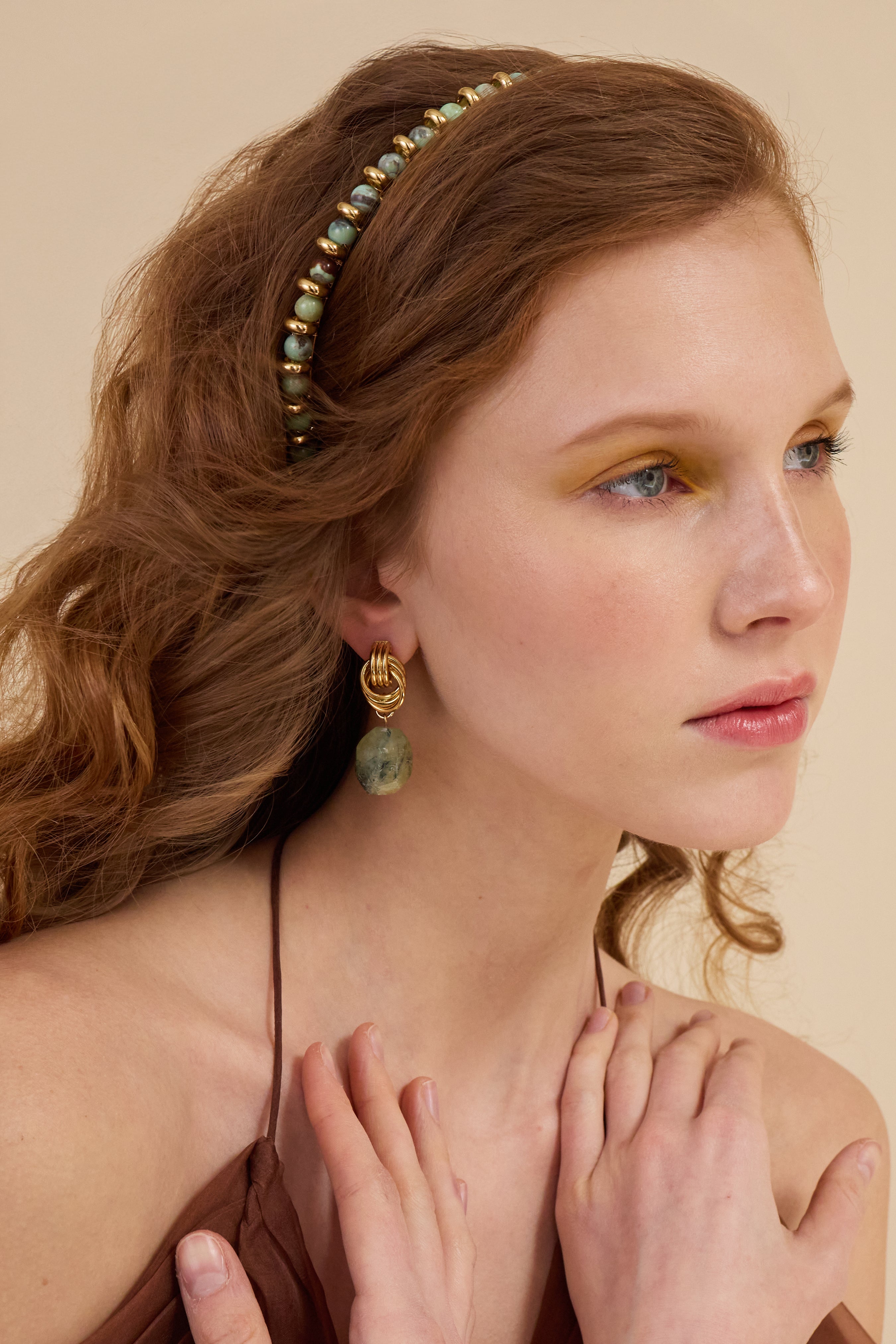Brielle Knot Stone Drop Earrings for Women - Elegant Boho Dangle Jewelry for Party, Wedding & Everyday Wear