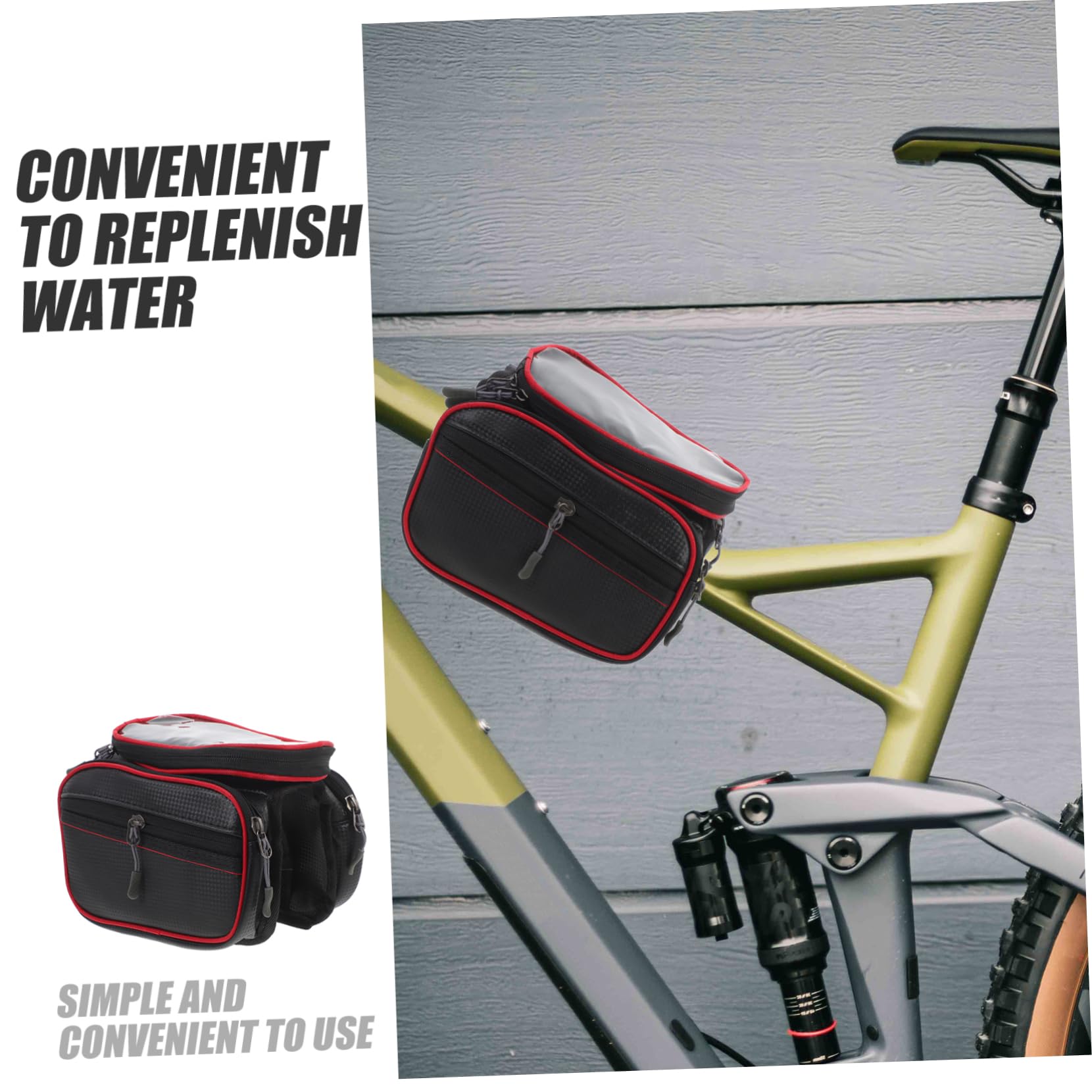 LIOOBO Bike Handlebar Bag - Waterproof Cycling Storage Organizer with Phone Mount for Bicycles | Perfect for Commuting, Mountain Biking & Outdoor Adventures
