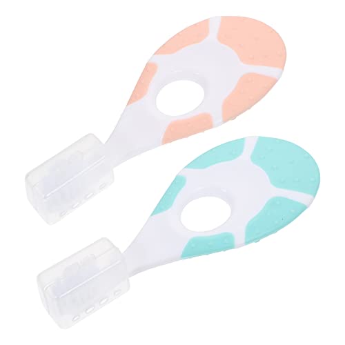 MILISTEN 2 Pack Baby Toothbrush Set - Newborn Tongue Cleaner & Infant Gum Brush - Soft Bristle Oral Care for 0-24 Months - Perfect for Daily Baby Teeth Cleaning and Tongue Hygiene Routine