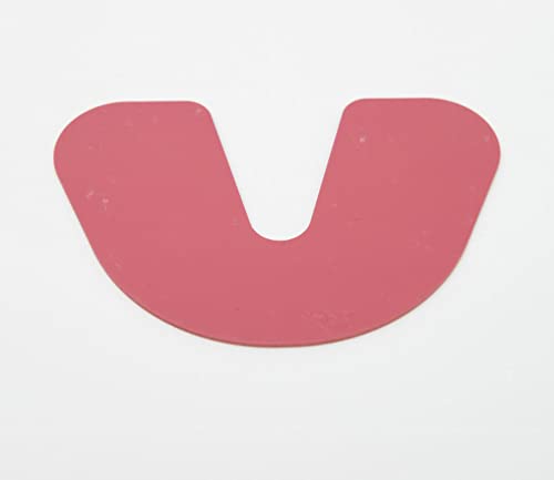 Dental Lab Shellac Base Plates - Lower Single Thickness Pink Bite Registration Plates (100pcs) for Accurate Dental Impressions & Bite Registration in Prosthodontics