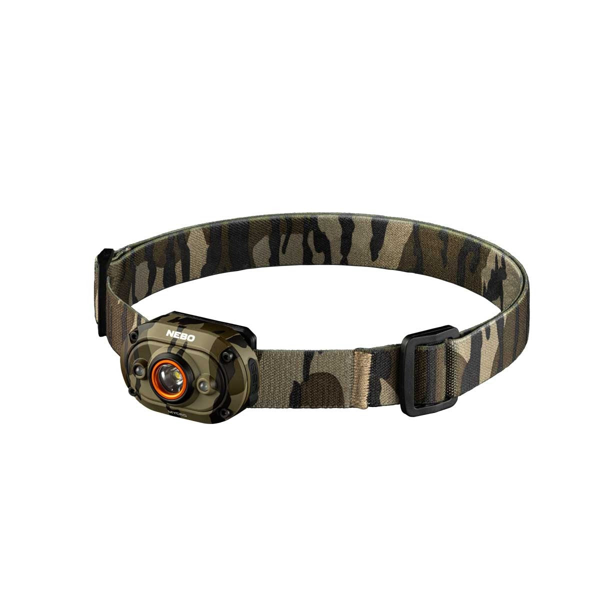 Nebo Mycro 400 Lumen Rechargeable LED Headlamp - Mossy Oak BottomLand Camo - Hands-Free Light for Camping, Hiking, Fishing & Outdoor Adventures
