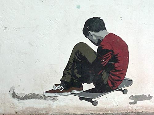 20x30 Inch Graffiti Skateboard Art Laminated Poster - Vibrant Colors & High-Quality Print - Perfect for Home, Office & Teen Room Decor - Fits Standard Frames