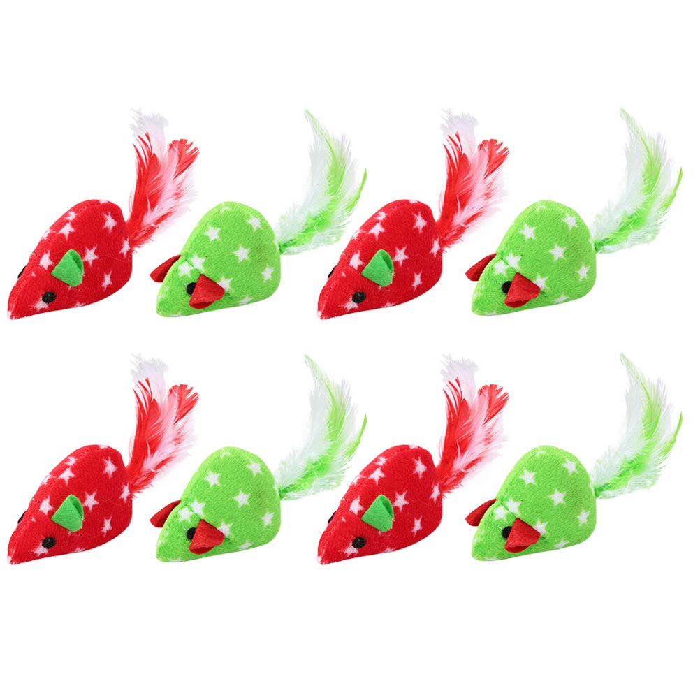 Durable 10-Piece Plush Dog Chew Toys - Cartoon Rat Design for Teething, Boredom Relief & Dental Health - Random Colors - Perfect for Indoor Play & Training