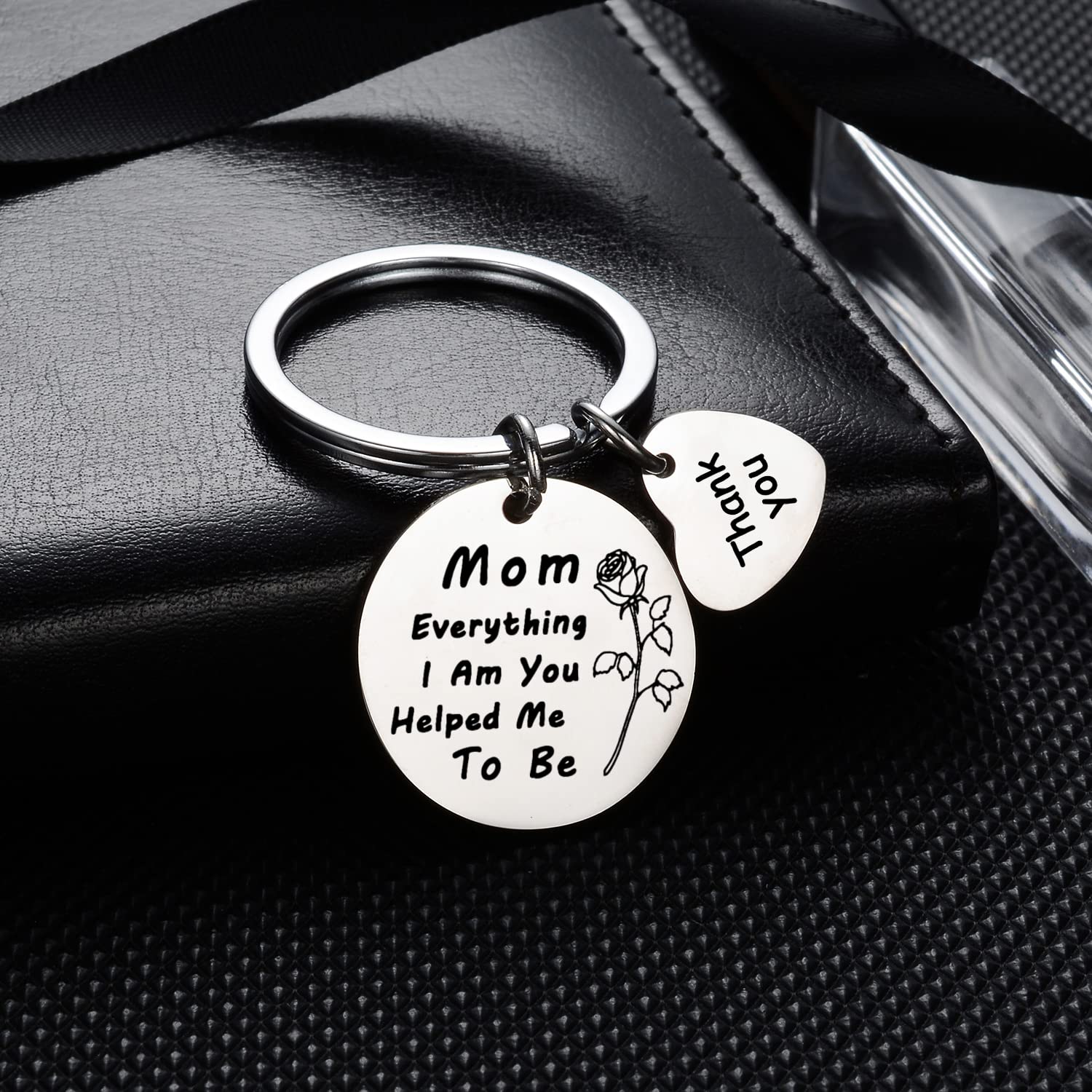 Personalized Mother's Day Gifts for Mom - Engraved Keychain from Daughter or Son - Thoughtful Thank You Appreciation Gift for Women - Perfect for Birthdays, Anniversaries & Special Occasions