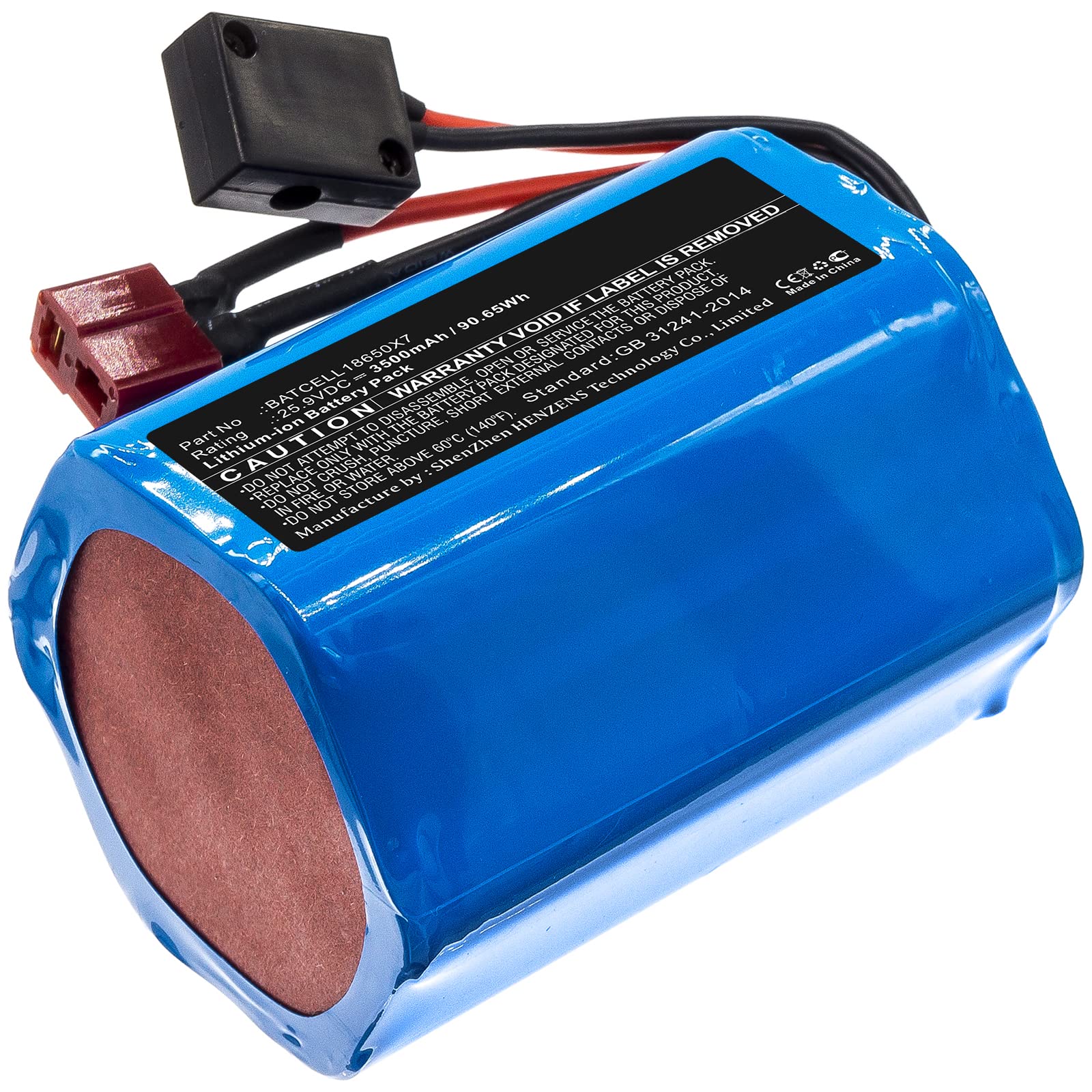 Synergy Digital Flashlight Battery - 25.9V 3500mAh Li-ion Replacement for Bigblue TL8000P & BATCELL18650X7 | Ultra High Capacity | Perfect for Scuba Diving, Camping, Emergency Lighting & Outdoor Adventures