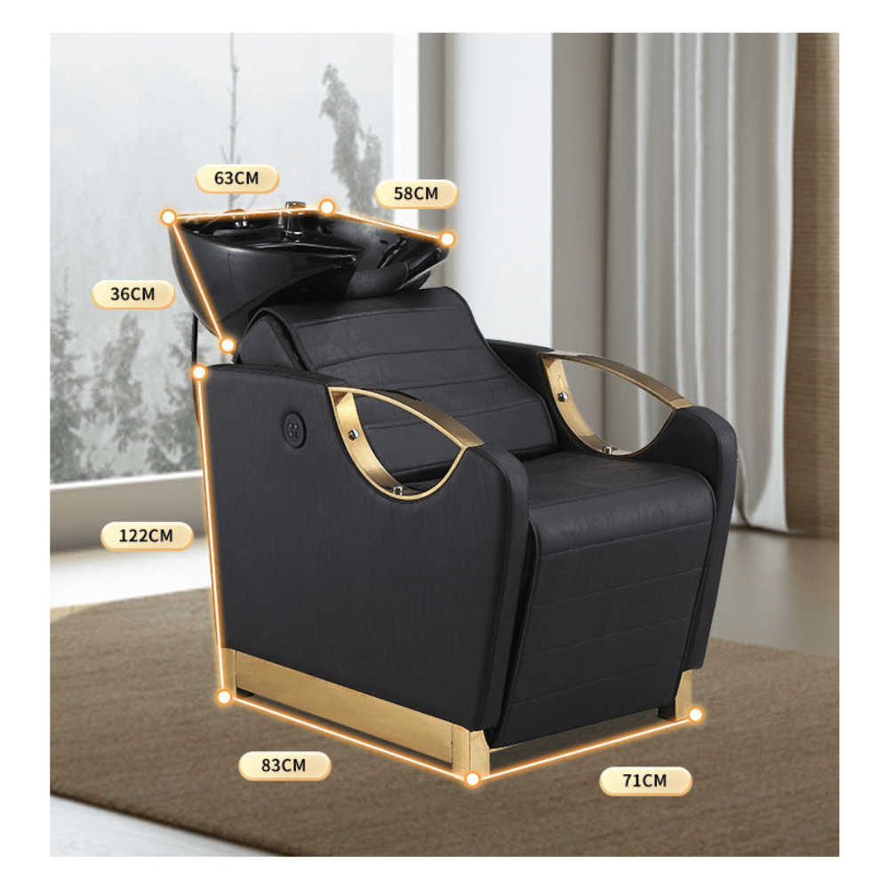 SalonLand Professional Shampoo Unit Massage Chair for Hair Salons - Ergonomic Back Washing Station with Adjustable Features for Ultimate Client Comfort | Perfect for Salon Spa Treatments & Hair Care Services