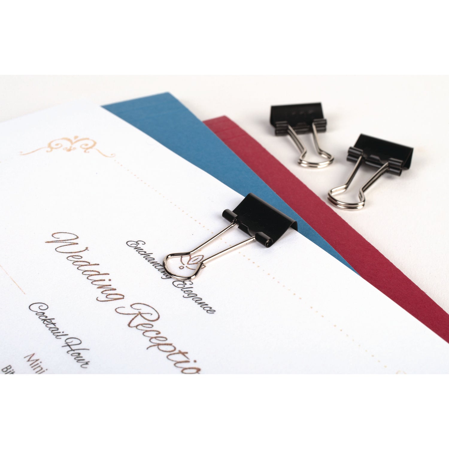ACCO Mini Binder Clips - Black & Silver (12-Pack) - Perfect for Office, School & Home Organization | Secure Paperwork, Photos & Documents
