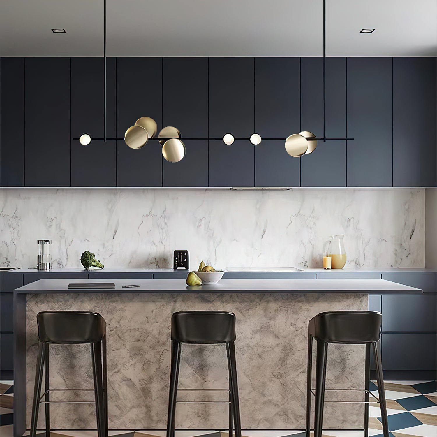 Modern Cilon Disc Pendant Light - Sleek Minimalist Ceiling Fixture for Dining Room, Kitchen Island & Living Room Decor - Energy Efficient LED Hanging Light for Home & Office