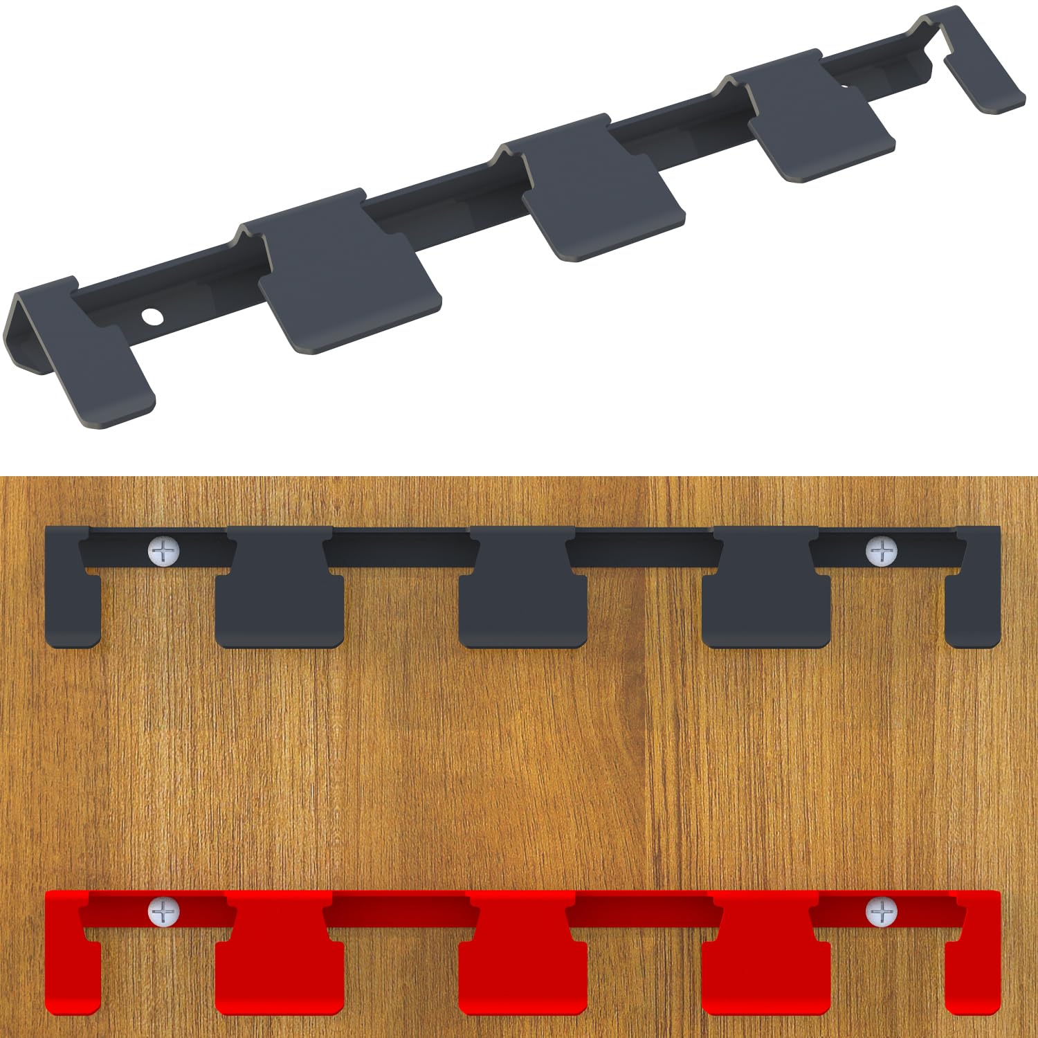 Milwaukee M18 Battery Holder Wall Mount - 4 Slot Battery Storage for M18 18V Red Batteries - Organize Work Van, Garage, Workshop & Tool Shelf - Durable & Secure Mounting Solution