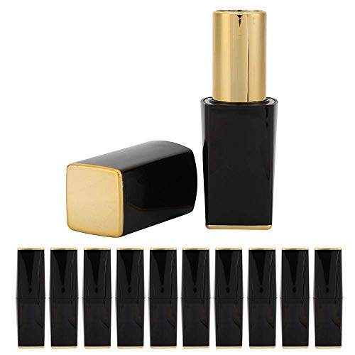 Refillable DIY Empty Lipstick Tubes - Black Lipstick Containers for Handmade Lipstick, Lip Balm & Cosmetics | Perfect for Makeup Artists, DIY Beauty & Home Crafting