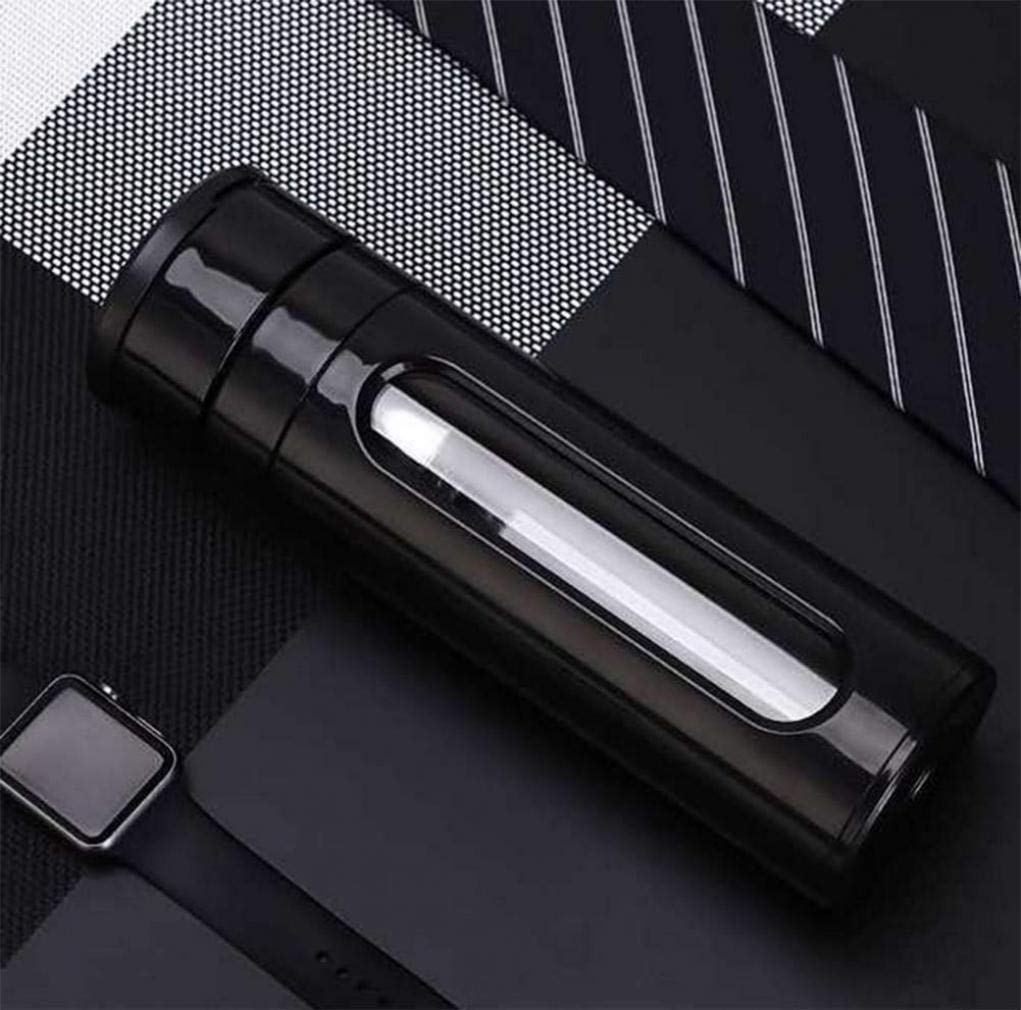 Premium Portable Hydrogen Water Bottle Generator - 450ML Black - Hydrogen Rich Water Maker for Hydration, Detox & Wellness - Ideal for Travel, Gym & Outdoor Activities