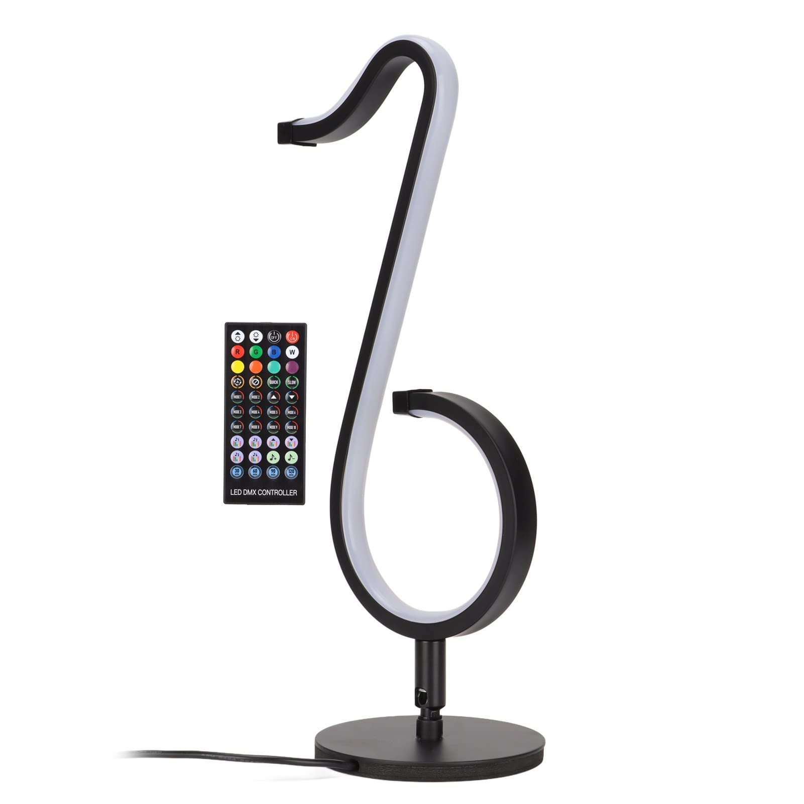 RGB Musical Note Desk Lamp with Smart Control & 180° Rotation - Adjustable Night Light for Reading, Living Room & Bedroom - Perfect for Study, Work & Relaxation