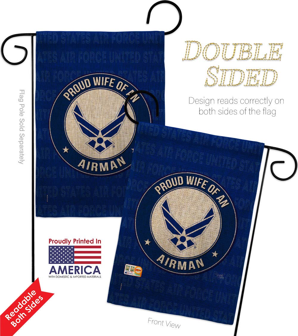 USA Made Double-Sided 28x40 Inch Air Force Garden Flag - Patriotic Military House Banner for US Armed Forces Veterans, Retirees & Proud Families | Perfect Yard Decoration for Memorial Day, Veterans Day & Military Appreciation Events