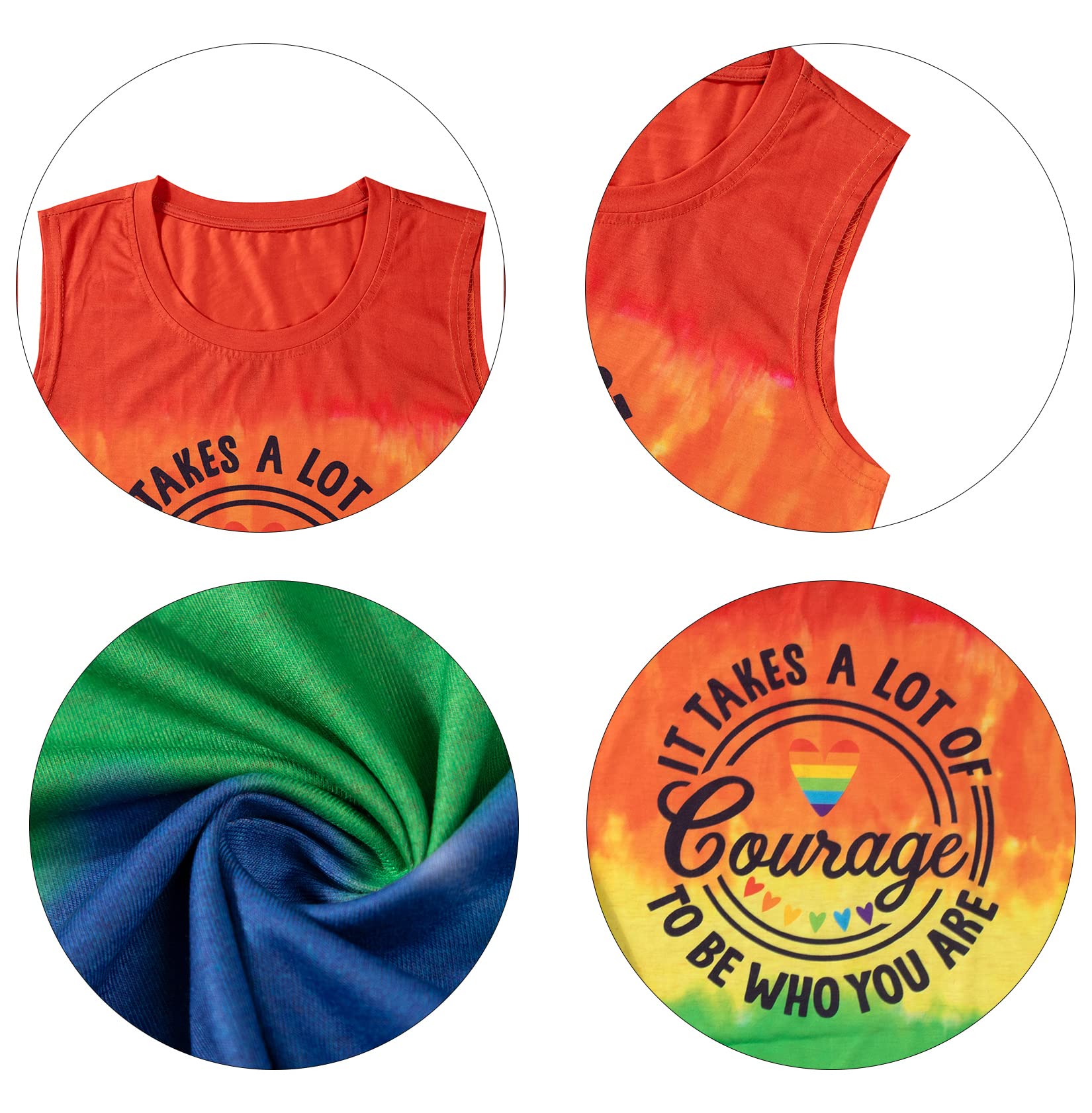 Rainbow Pride Tank Tops for Women - LGBT Equality Shirts, Gay Pride Outfits, Be Who You Are - Perfect for Pride Parades, LGBTQ+ Events & Daily Wear