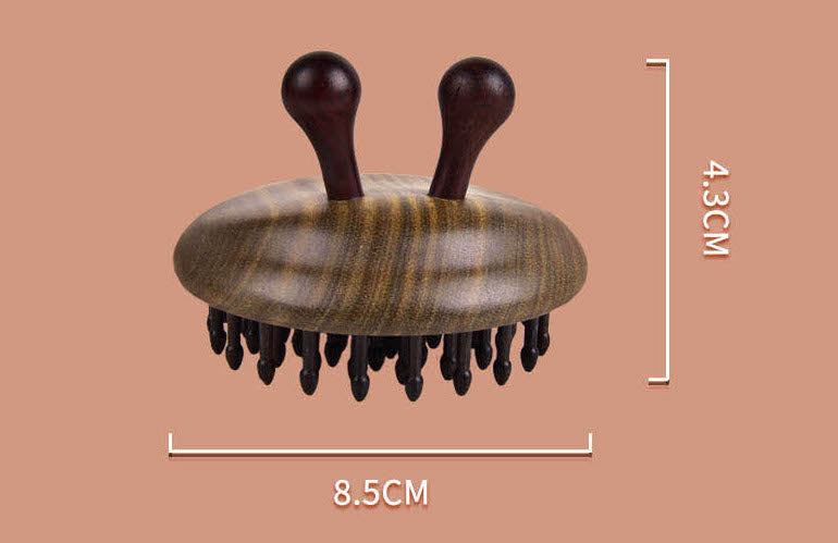 Snail Shape Wood Scalp Massager for Relaxation & Stress Relief - Natural Wooden Head Scratcher for Hair Care & Scalp Stimulation - Perfect for Home Spa, Gifts & Self-Care Routines
