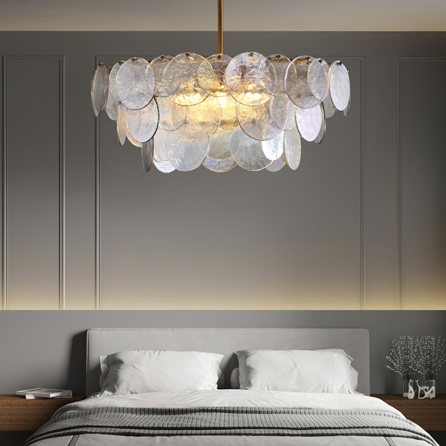Elegant Ariel Crystal Chandelier - Modern Ceiling Light Fixture for Dining Room, Living Room & Bedroom Decor
