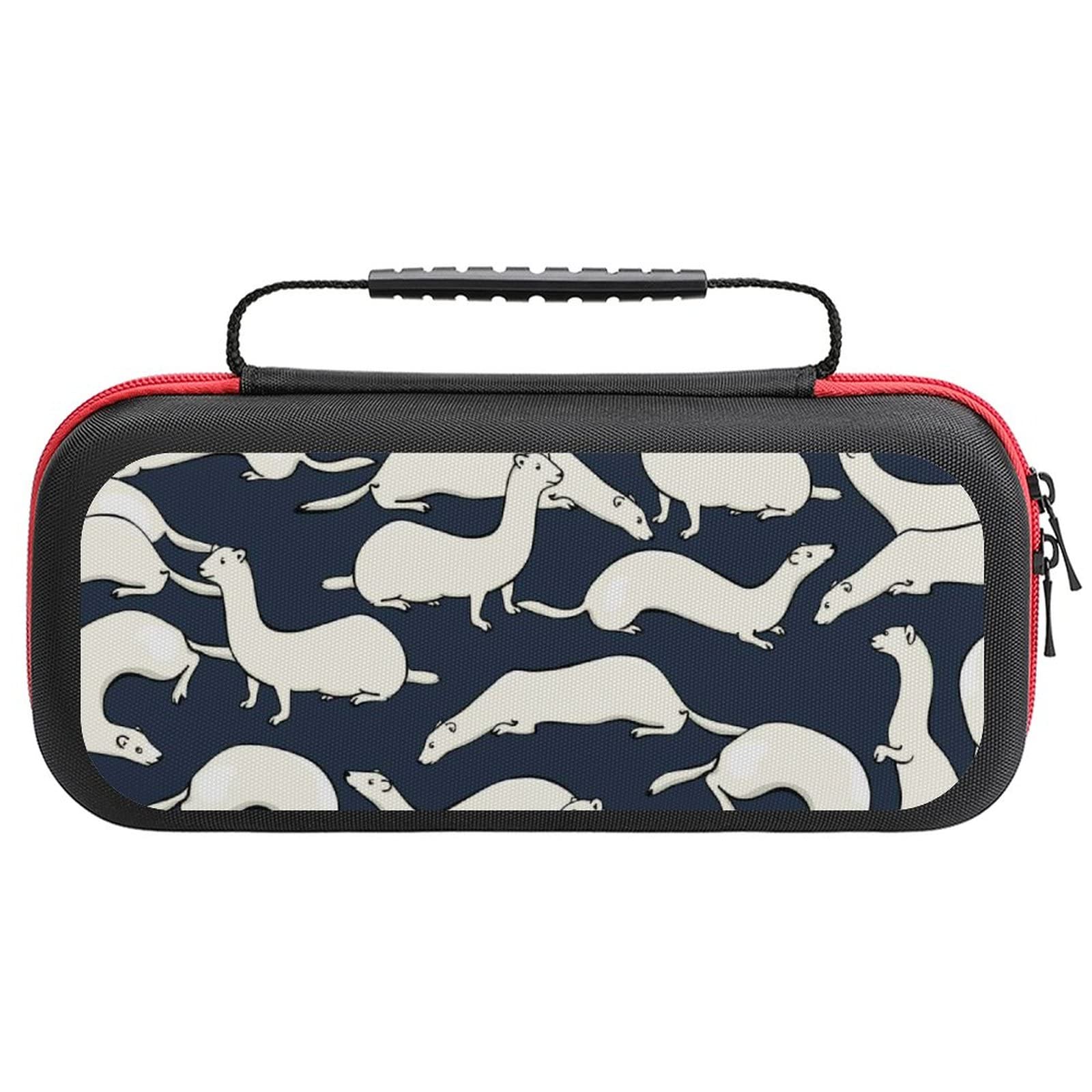 FunnyStar Cute Weasels in Winter Nintendo Switch Carrying Case - Protective Shell Storage Handbag for Travel, Commuting & Gaming Accessories