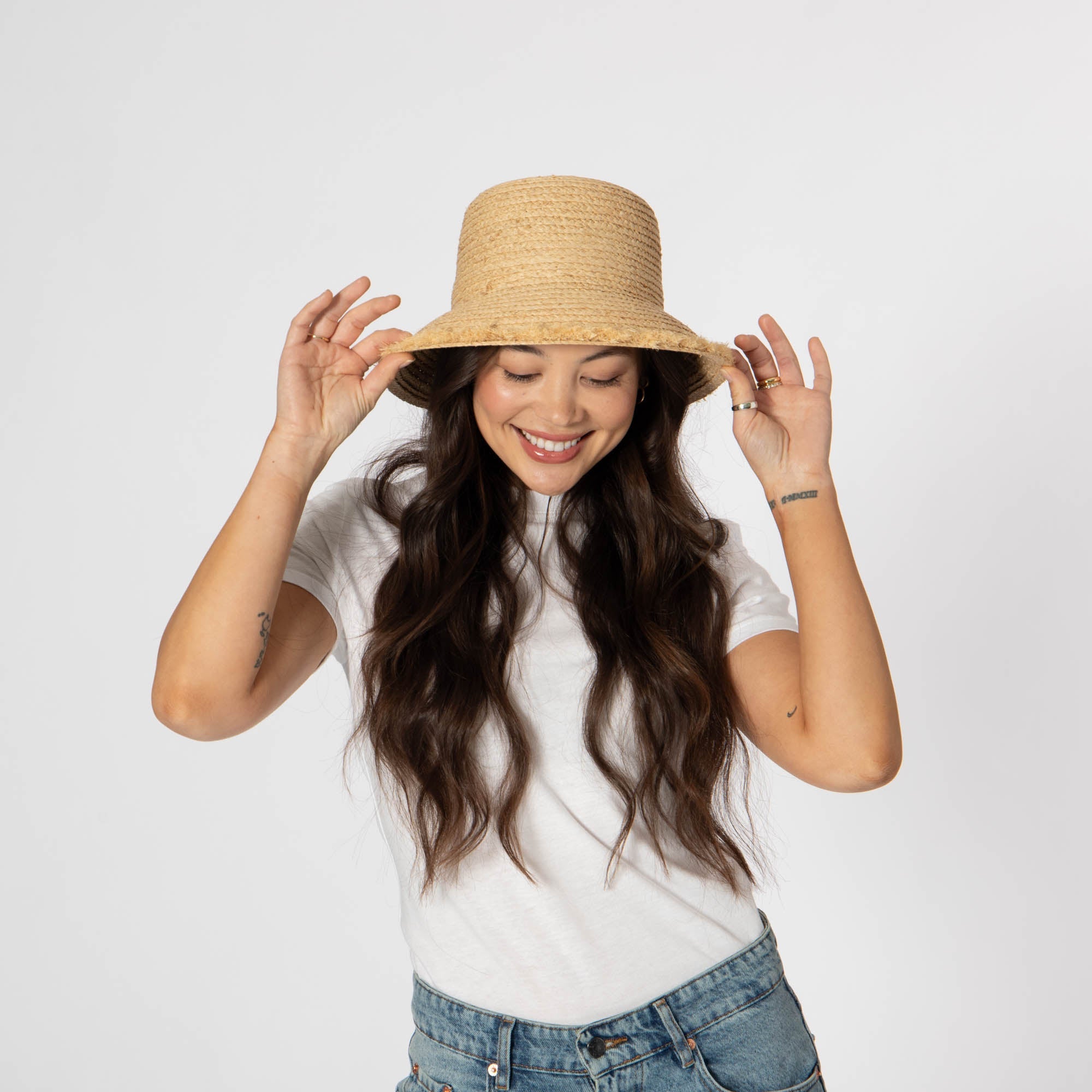 Stylish Palmera Fringe Bucket Hat for Women - Boho Summer Beach Hat with Wide Brim - Perfect for Vacation, Music Festivals & Outdoor Activities