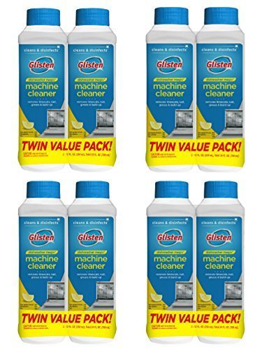 Glisten Dishwasher Magic Machine Cleaner and Disinfectant - 8 Pack | Removes Limescale, Odors & Buildup | Safe for All Dishwashers | Perfect for Deep Cleaning & Maintenance