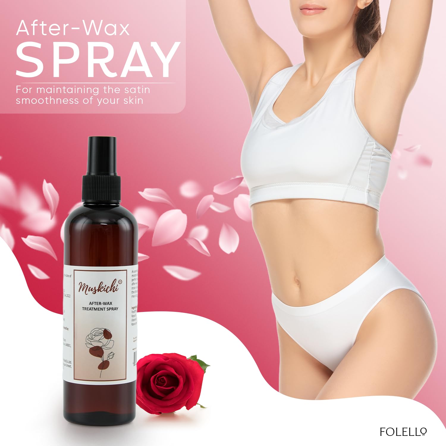 **MUSKICHI Pre Wax Gel & After Wax Gel Set - 200ml Each with Natural Rose & Tea Tree Oil Extracts | Hydrating & Skin Softening Pre-Wax Treatment | Paraben-Free, Chemical-Free (Pack of 2) | Ideal for Waxing, Hair Removal & Smooth Skin Care**