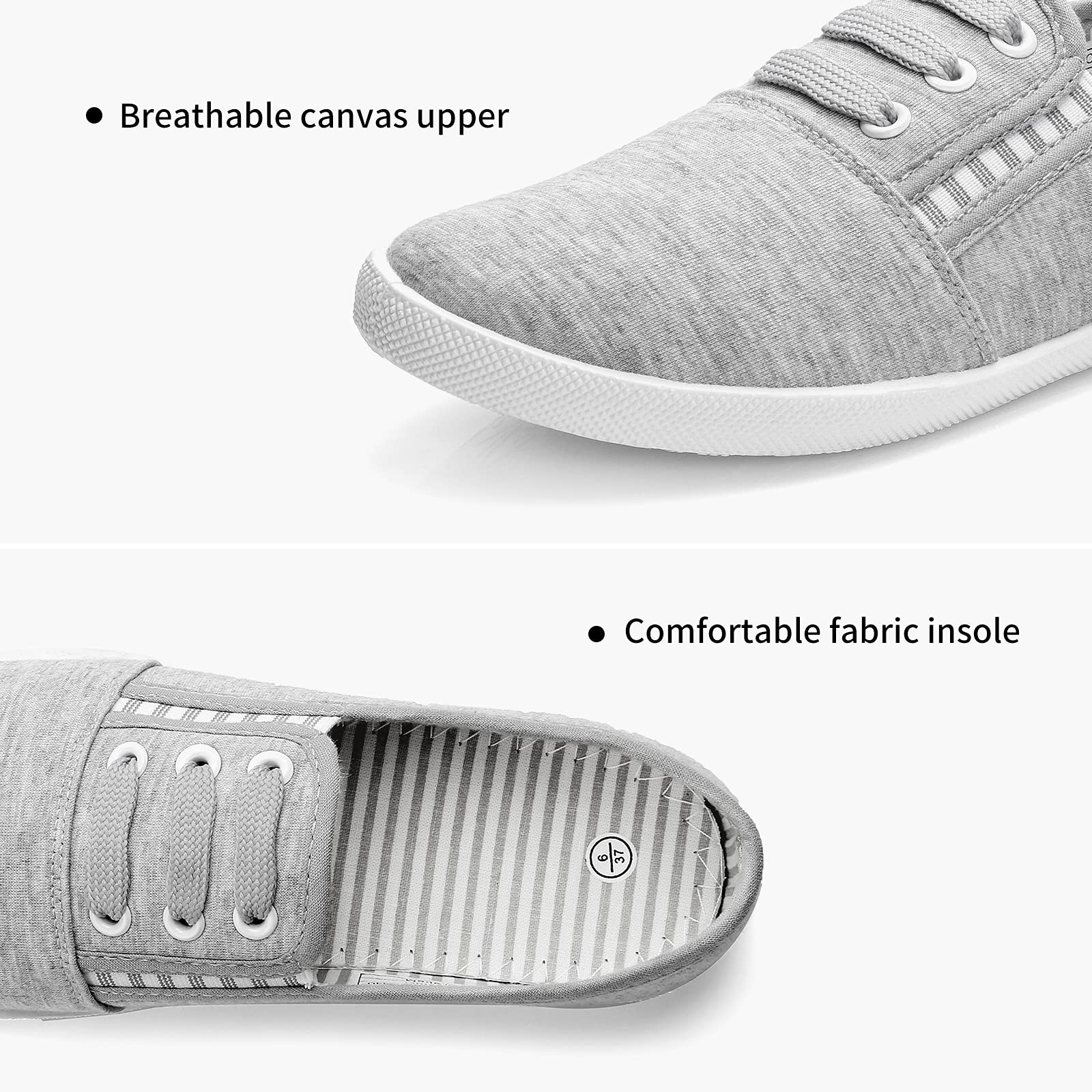 **Women's Canvas Slip-On Sneakers - Comfortable Casual Walking Shoes for Women - Non-Slip Flat Dress Shoes for Work, Tennis & Everyday Wear**    *(Perfect for Office, Travel, Shopping & Light Sports Activities)*