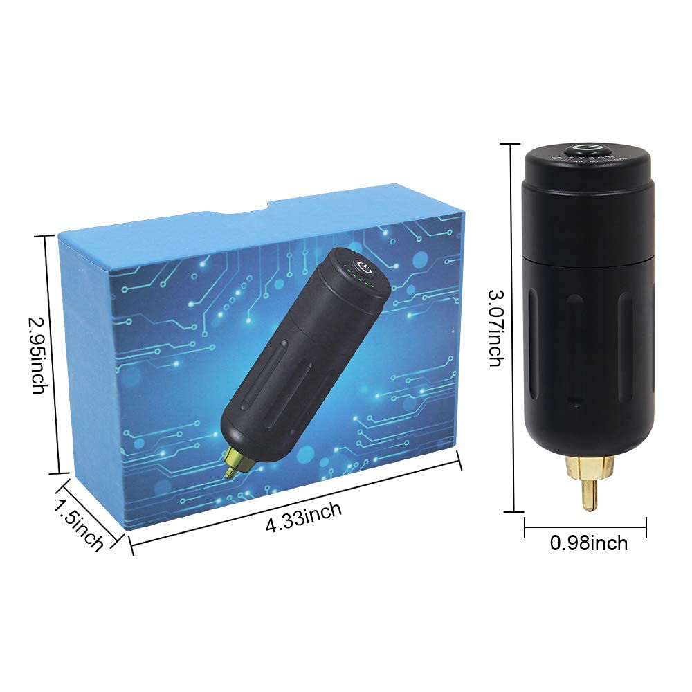 Mini Power Supply for Makeup Rotary Machine Pen - RCA Connection Power Adapter | Professional Tattoo & Permanent Makeup Equipment Accessories | Perfect for Tattoo Artists & Beauty Salons