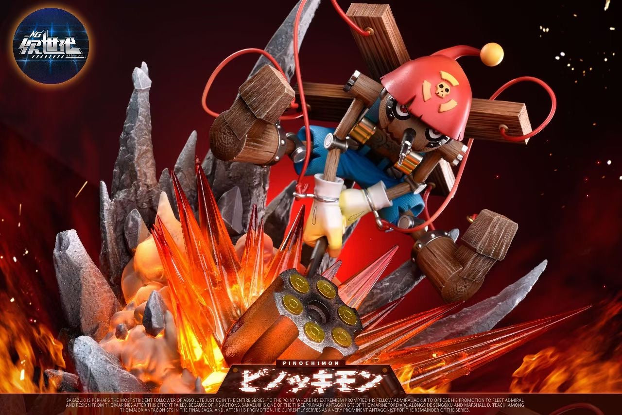 NG Studio Pinochimon Wooden Puppet Monster Toy - Collectible Action Figure for Anime Fans, Perfect for Display, Gifts, and Cosplay Props