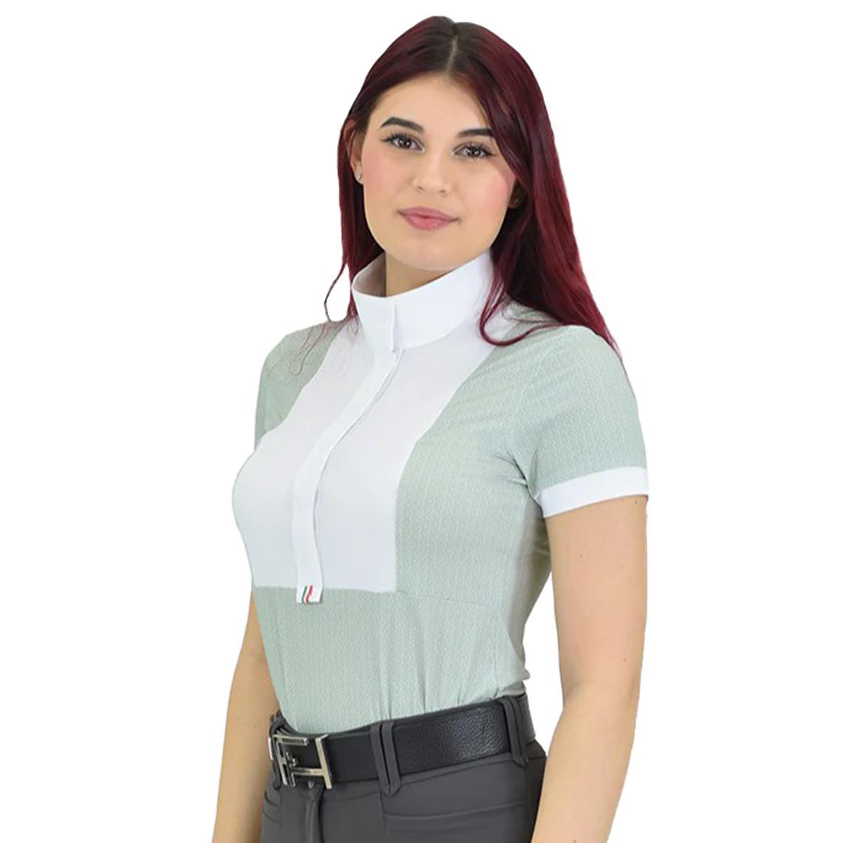 Women's Daphne Short Sleeve Equestrian Show Shirt for Horse Riding - Perfect for Dressage, Show Jumping & Equestrian Competitions