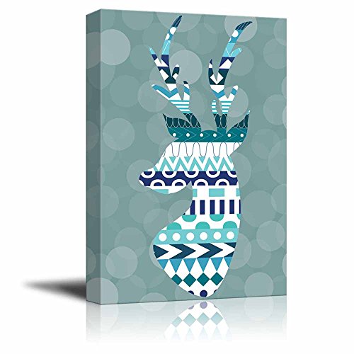 07. Teal deer on a teal background
