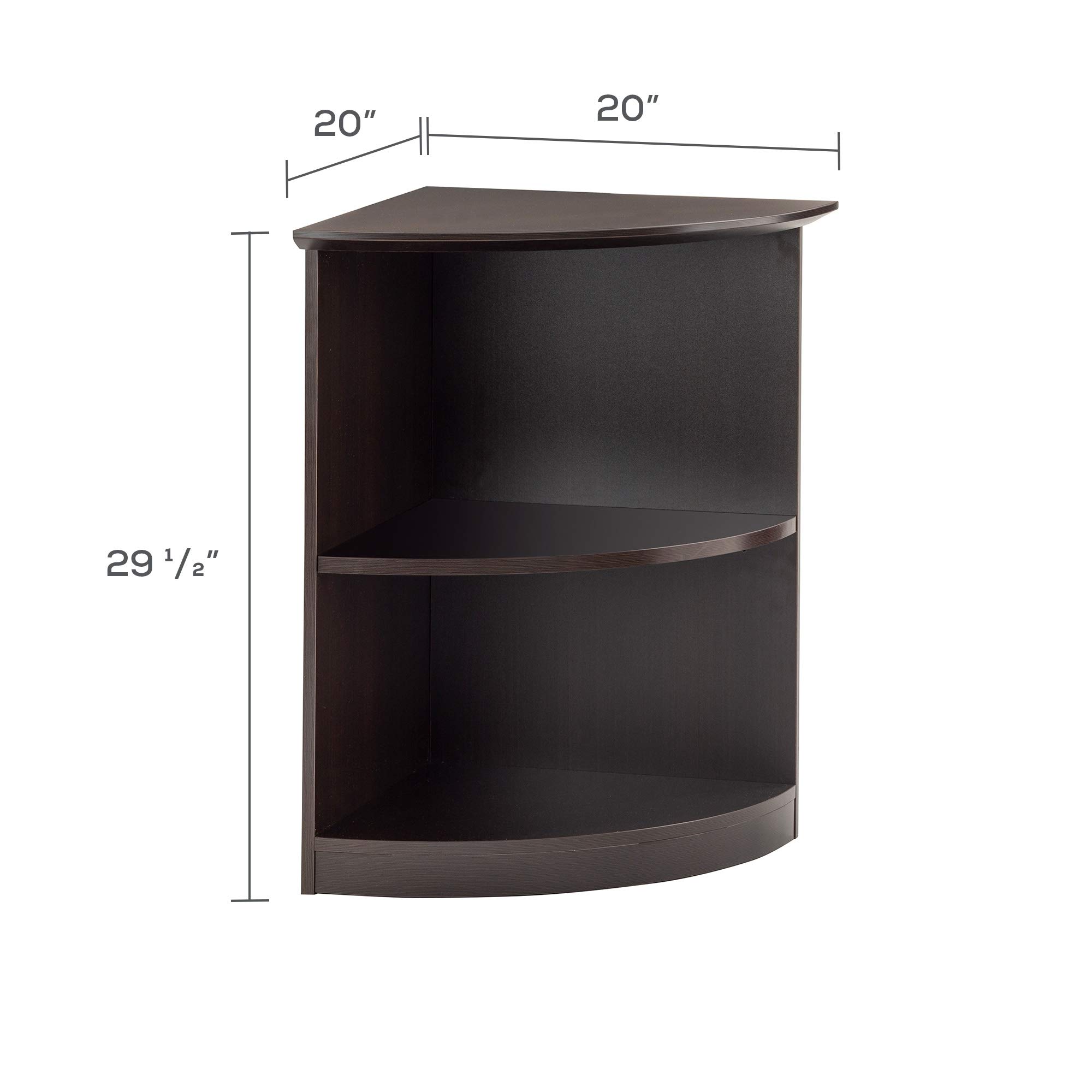 Safco Medina 5-Shelf Bookcase in Mocha Finish - Sturdy Wooden Bookshelf for Home, Office, or Library Storage & Organization