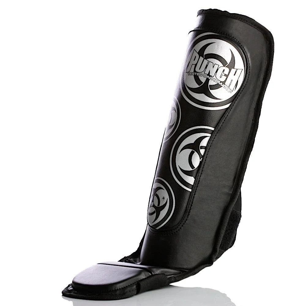 Premium SHIN PADS for MMA, Kickboxing & Fitness Training - High Impact Protection - Black - Ideal for Sparring, Bag Work & Martial Arts Practice