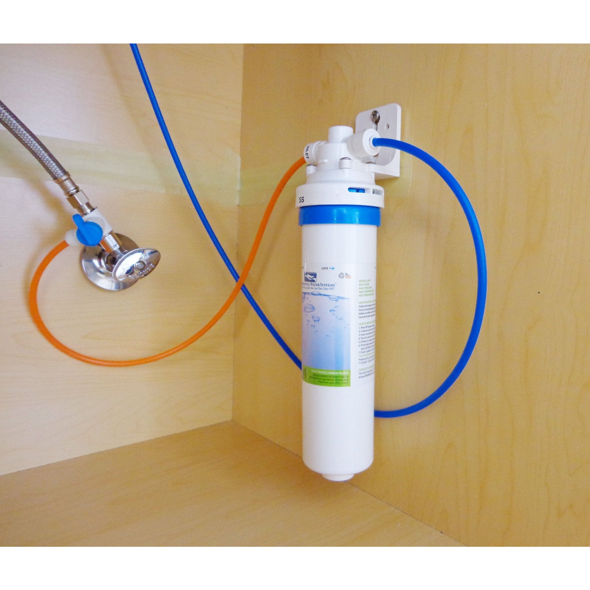 EWS SS 1.0 Under Sink Single Stage Drinking Water Filtration System - Clean & Safe Water for Home, Kitchen, and Office Use