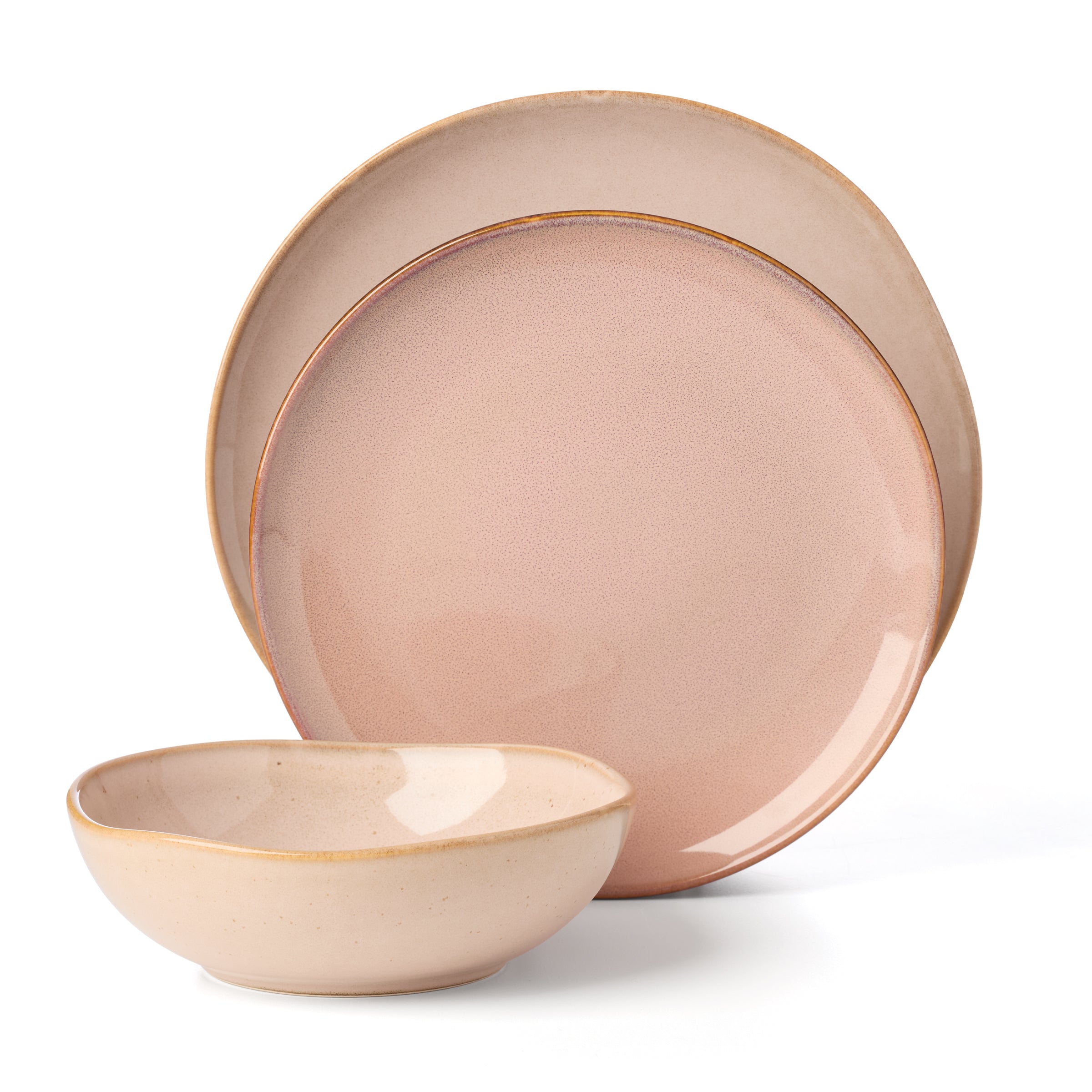 Premium Organic Clay 12-Piece Dinnerware Set - Eco-Friendly & Non-Toxic Tableware for Everyday Dining & Special Occasions