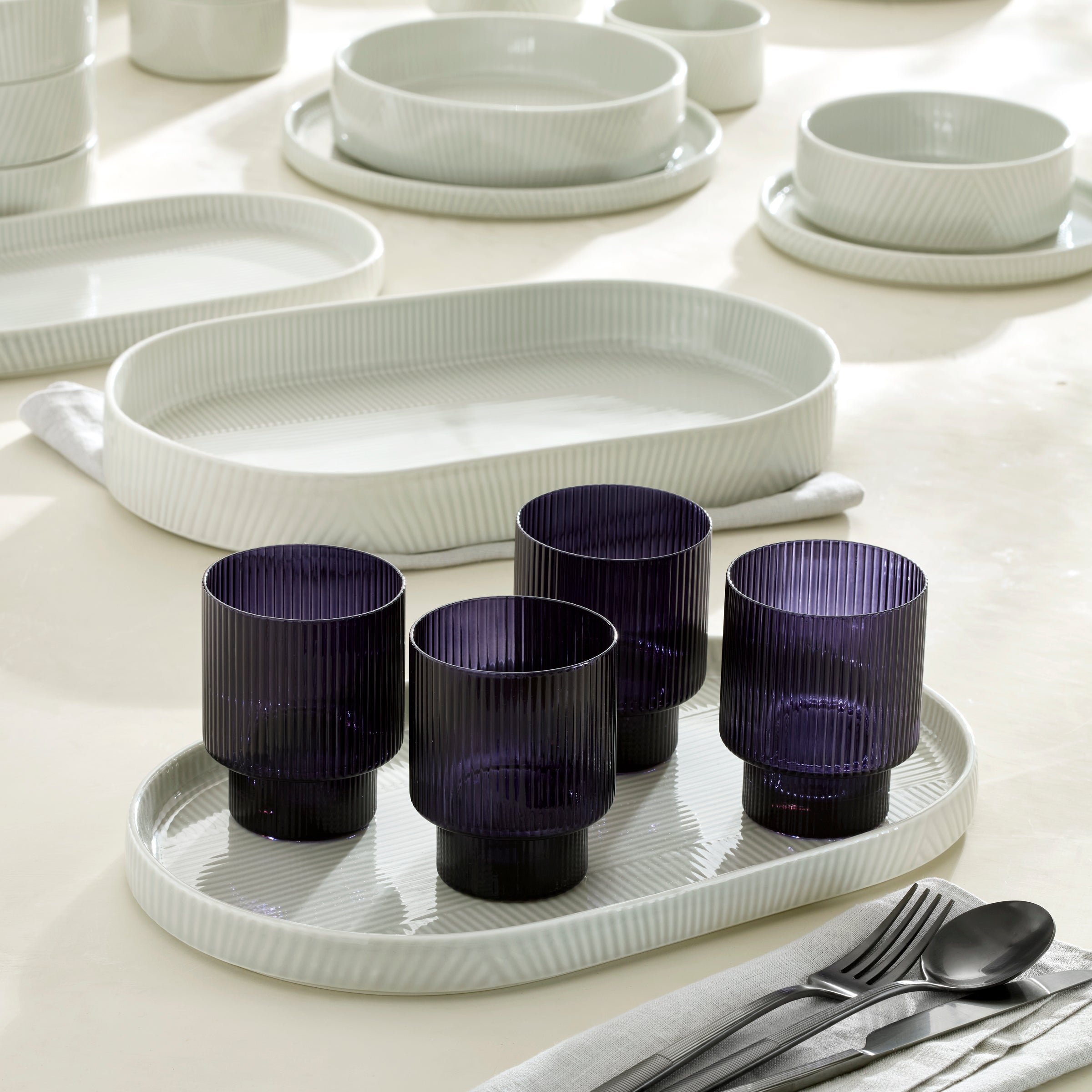 Modulus Vapor 2-Piece Serving Set - Stainless Steel Serving Utensils for Salad, Pasta & Desserts - Perfect for Dinner Parties, BBQs & Entertaining