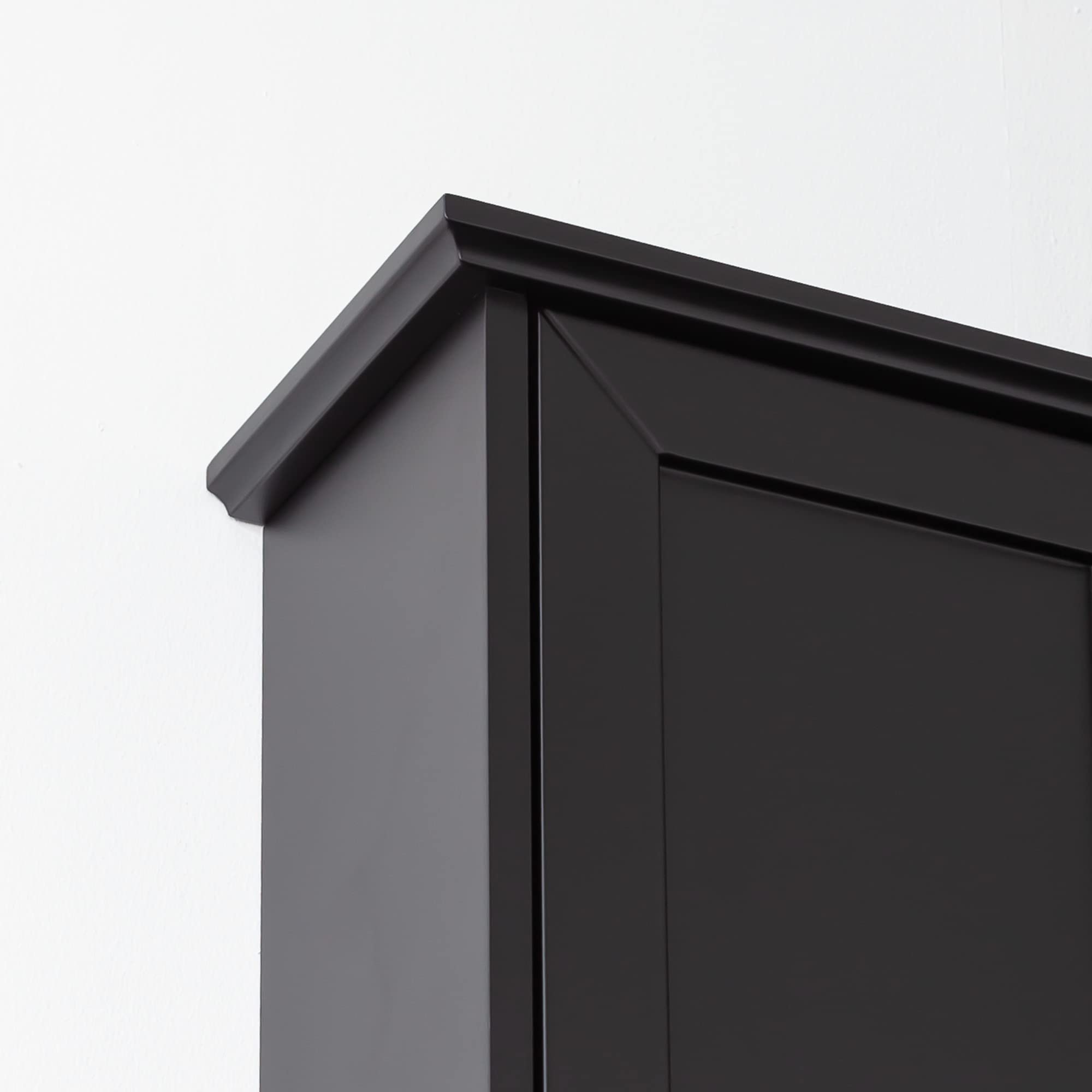 Black Wall Mounted Wood Medicine Cabinet for Bathroom - Over Toilet Storage with 2 Doors, Adjustable Shelf & Soft Hinge - Perfect for Small Bathroom Organization & Space Saving Storage