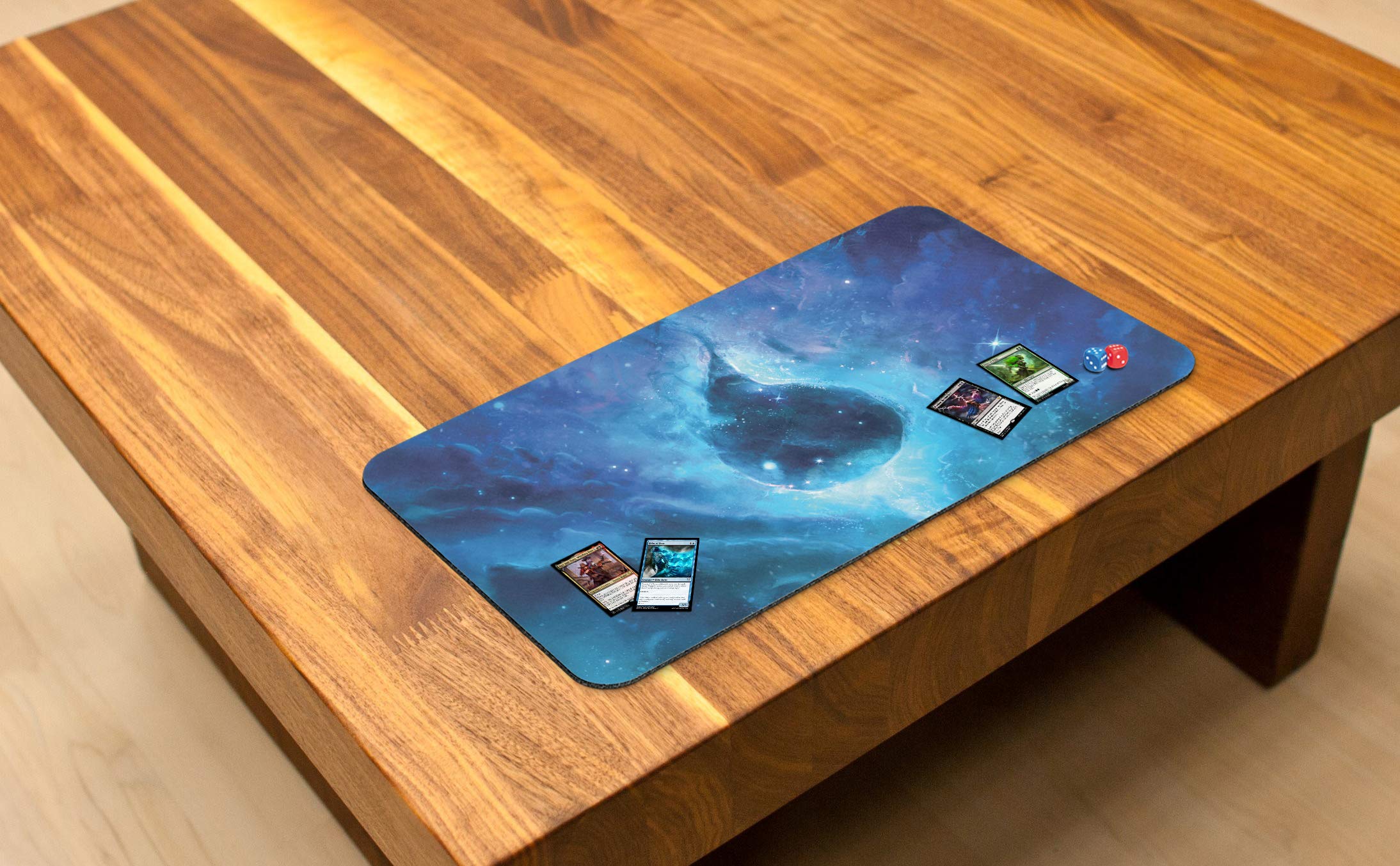 Ethereal Mana Island Stitched MTG Playmat - Magic The Gathering Compatible Gaming Mat for MTG, YuGiOh & TCG - Premium Original Art Playmat Accessories - Perfect for Tournaments, Game Nights & Collectors
