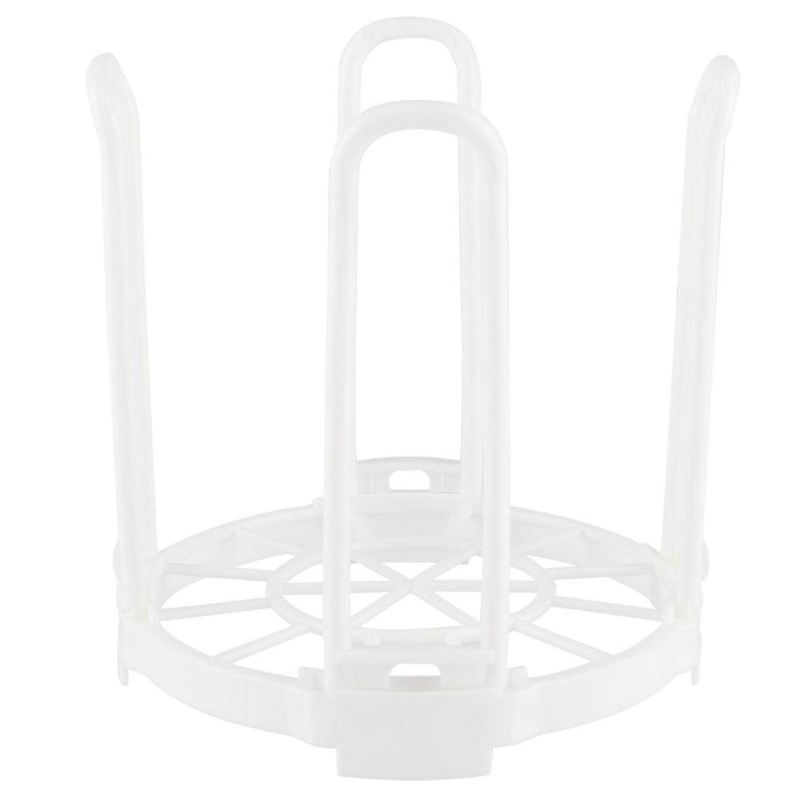 BORDSTRACT Plastic Bowl Rack - White Kitchen Organizer for Dishware Storage (5.5x5.5x5.8 Inches) - Perfect for Pantry, Cabinet & Countertop Organization