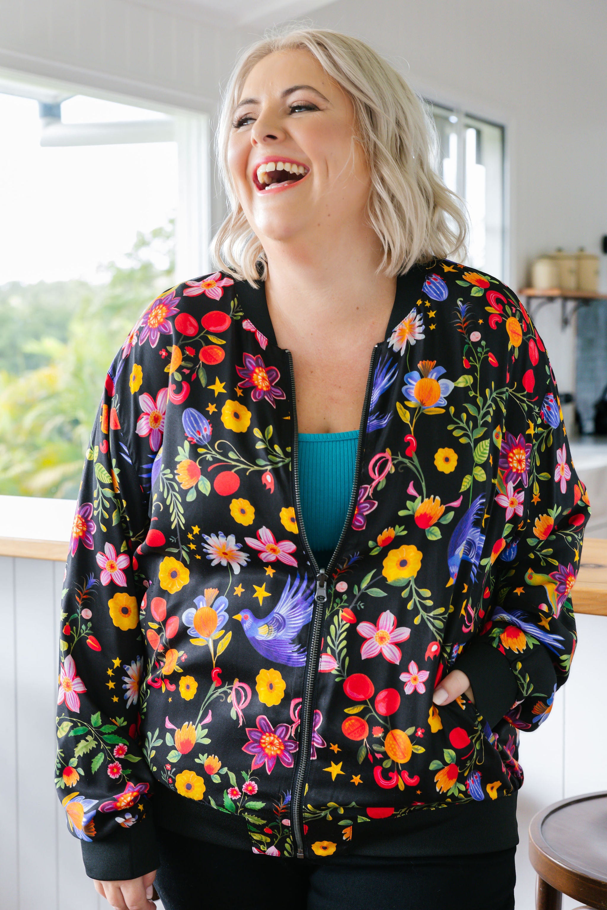 Mylie Reversible Bomber Jacket - Star Crossed Lover & L'Amour - Stylish Women's Outerwear for Casual Wear & Date Nights