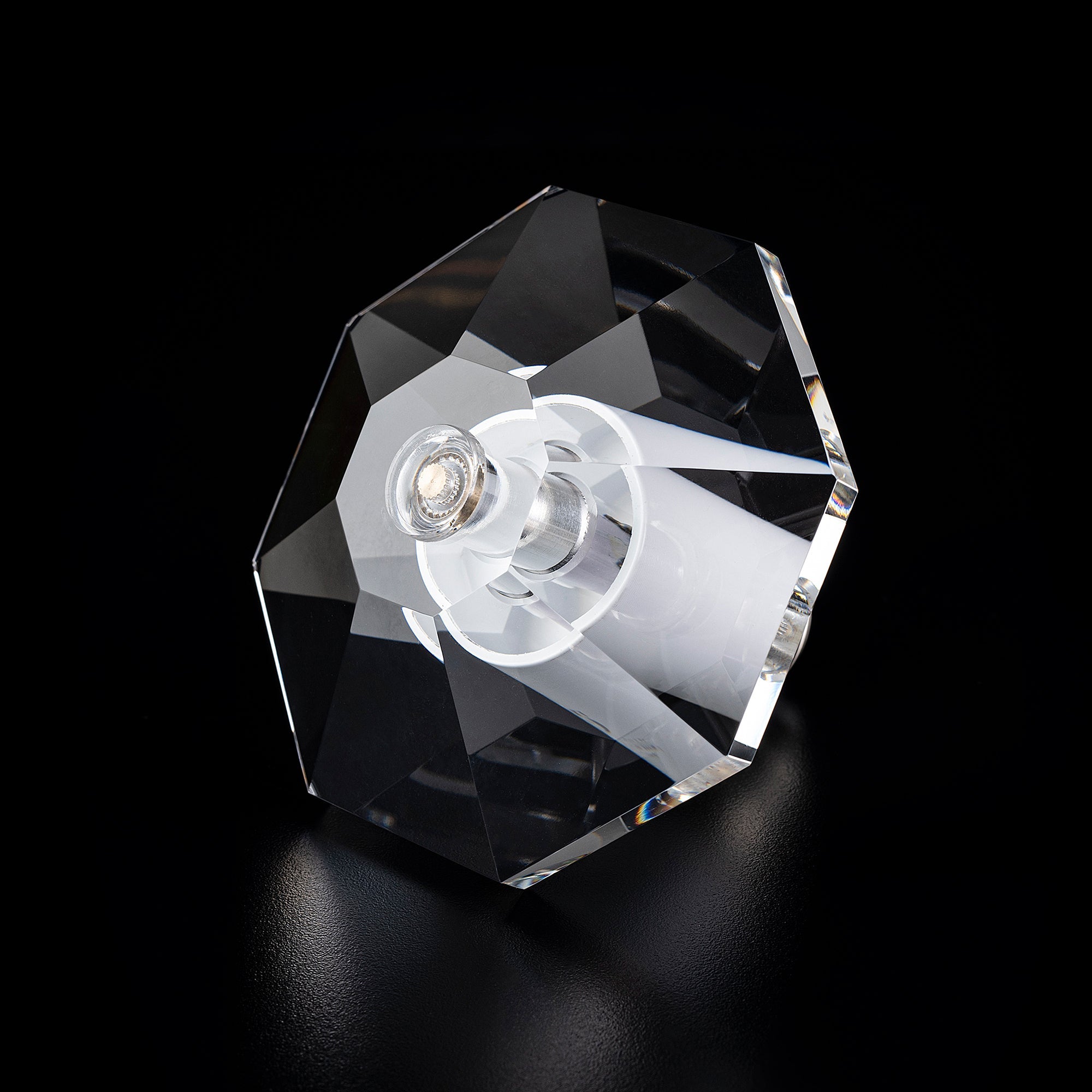 Octagon Diamond Crystal LED Light Bulb - Large Size, Energy Efficient, Dimmable - Perfect for Chandeliers, Ceiling Fixtures & Home Decor Lighting