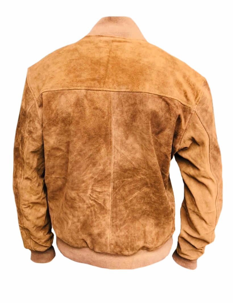 Stylish Men's Suede Leather Bomber Jacket - Classic Aviator Style Outerwear for Casual Wear & Night Out | Perfect for Fall & Winter Fashion