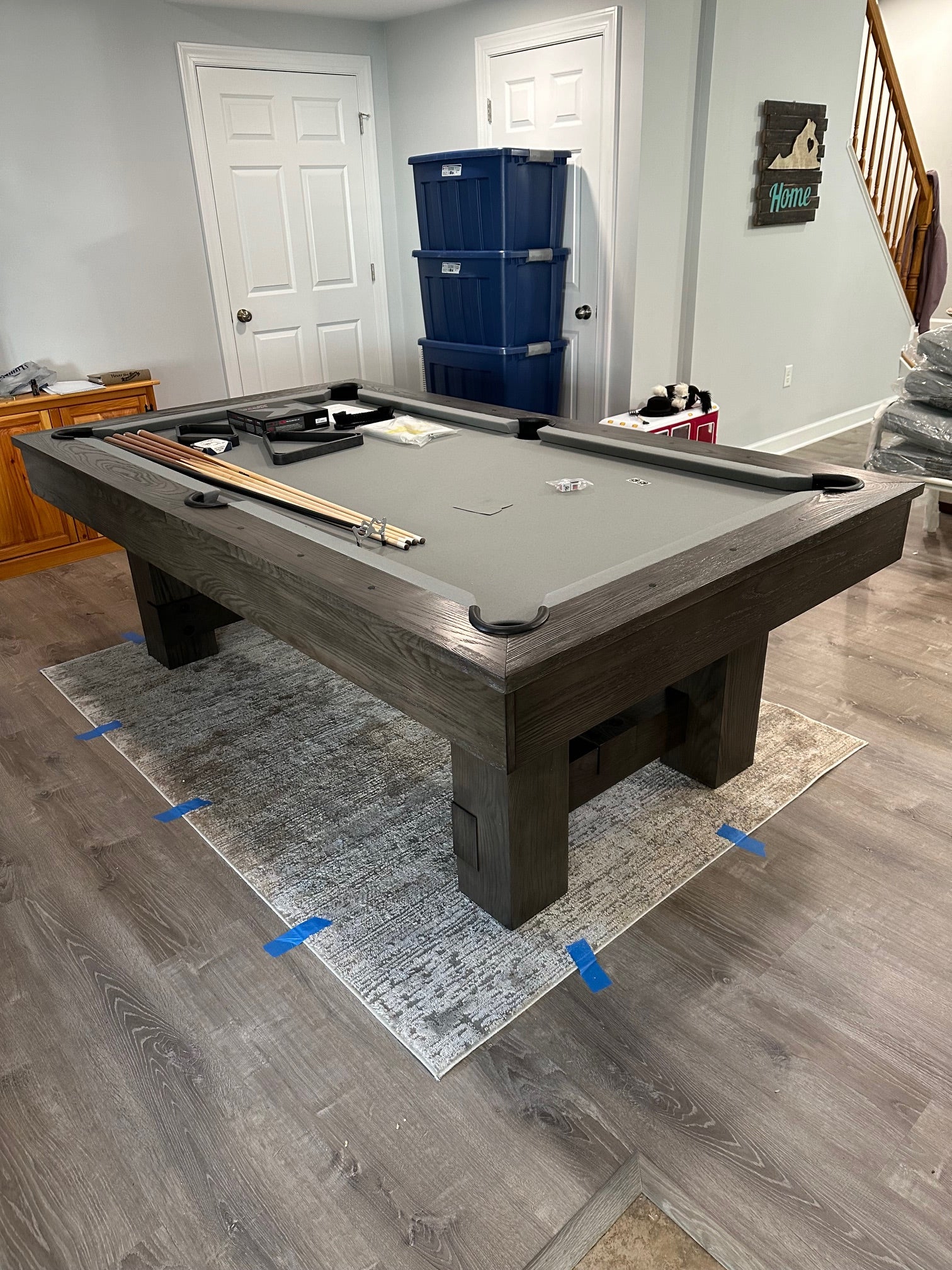 Montana Pool Table - Premium Plank and Hide Design for Game Rooms & Bars | Perfect for Home Entertainment and Professional Use