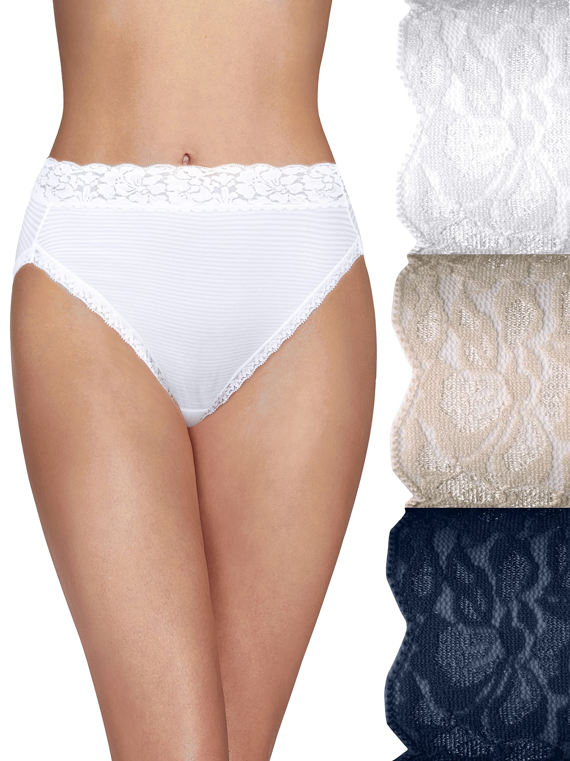Vanity Fair Women’s Lace Panties – Lightweight, Silky & Stretchy Underwear for Everyday Comfort | Perfect for Work, Travel & Special Occasions