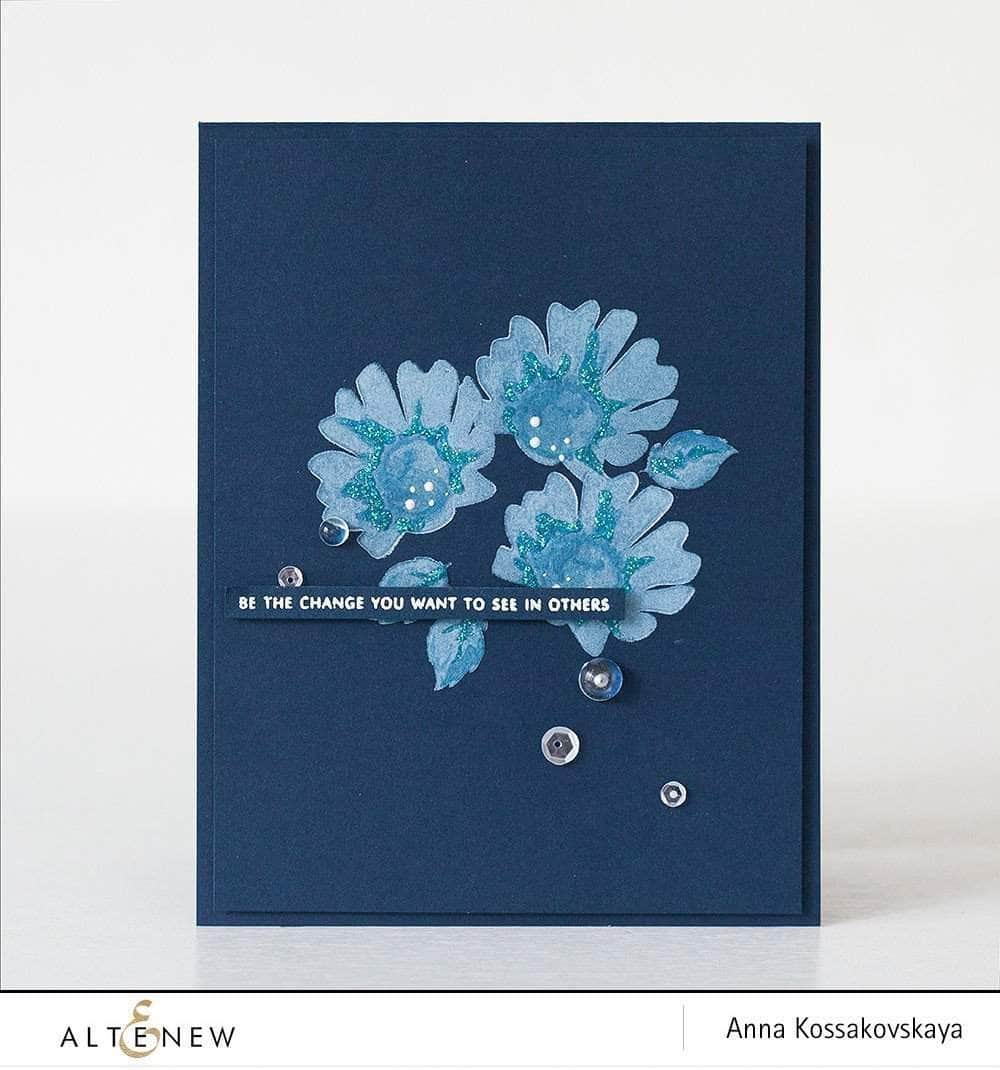 Daisy Stamp Set for Scrapbooking, Card Making & DIY Crafts - Floral Design Rubber Stamps for Paper Crafting & Handmade Cards
