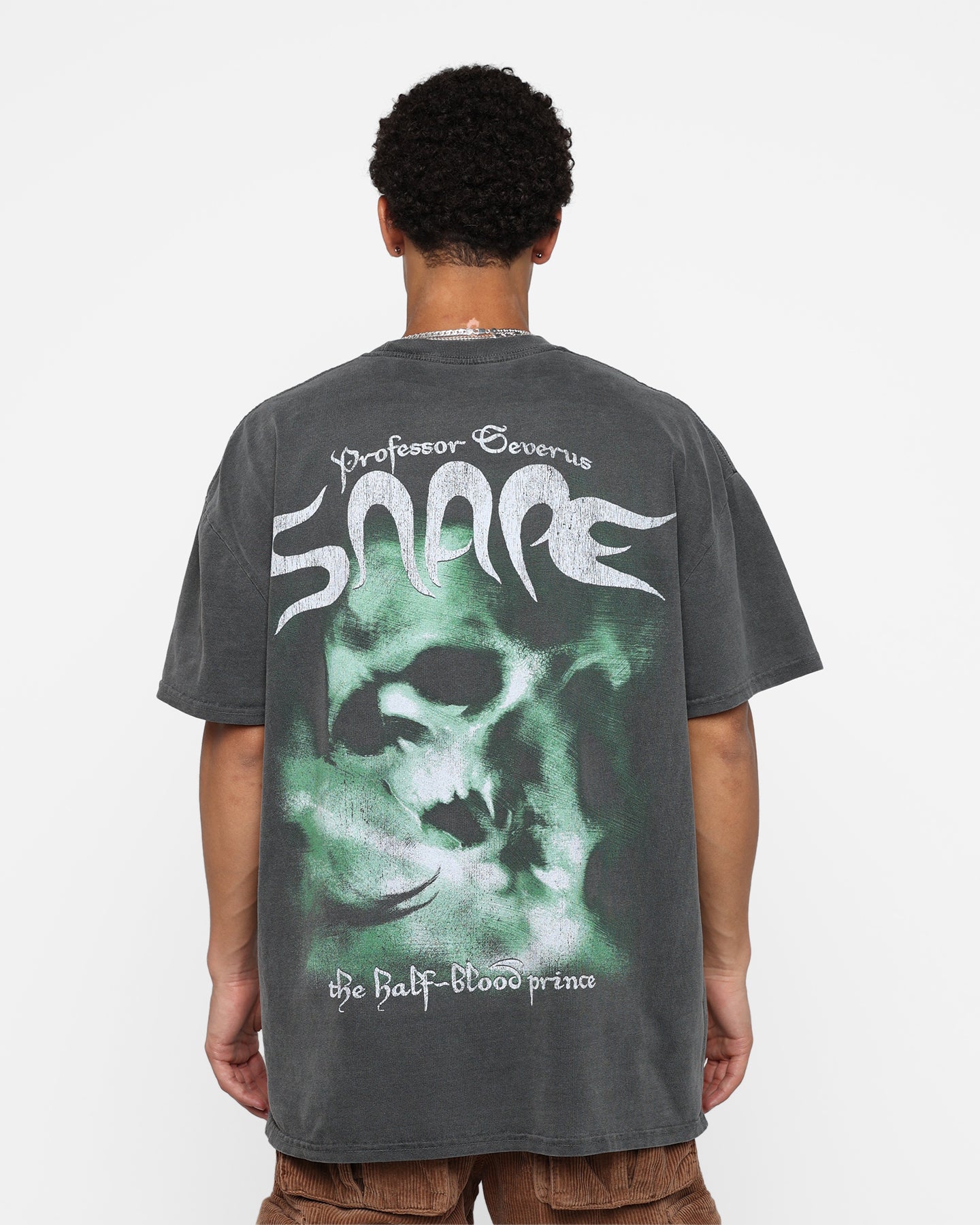 Harry Potter Snape Heavyweight Vintage T-Shirt - Black Wash | Officially Licensed | Unisex Adult Tee for Casual Wear & Cosplay