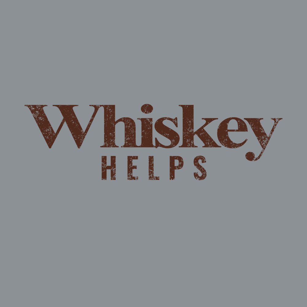 Whiskey Helps? Funny Whiskey Lover T-Shirt for Men & Women - Dark Heather Gray - Perfect for Parties, Bars, and Casual Wear