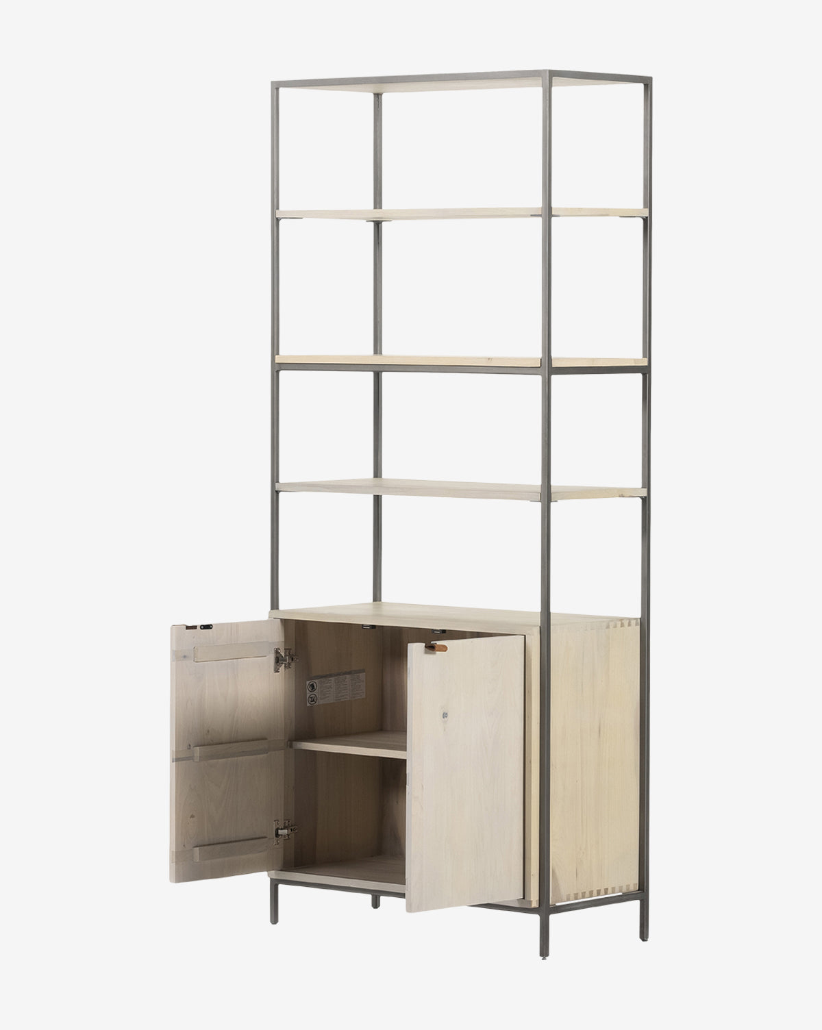 Noland Wide Bookshelf - 5-Tier Wooden Bookcase for Home & Office Storage - Perfect for Living Room, Bedroom, and Study Organization